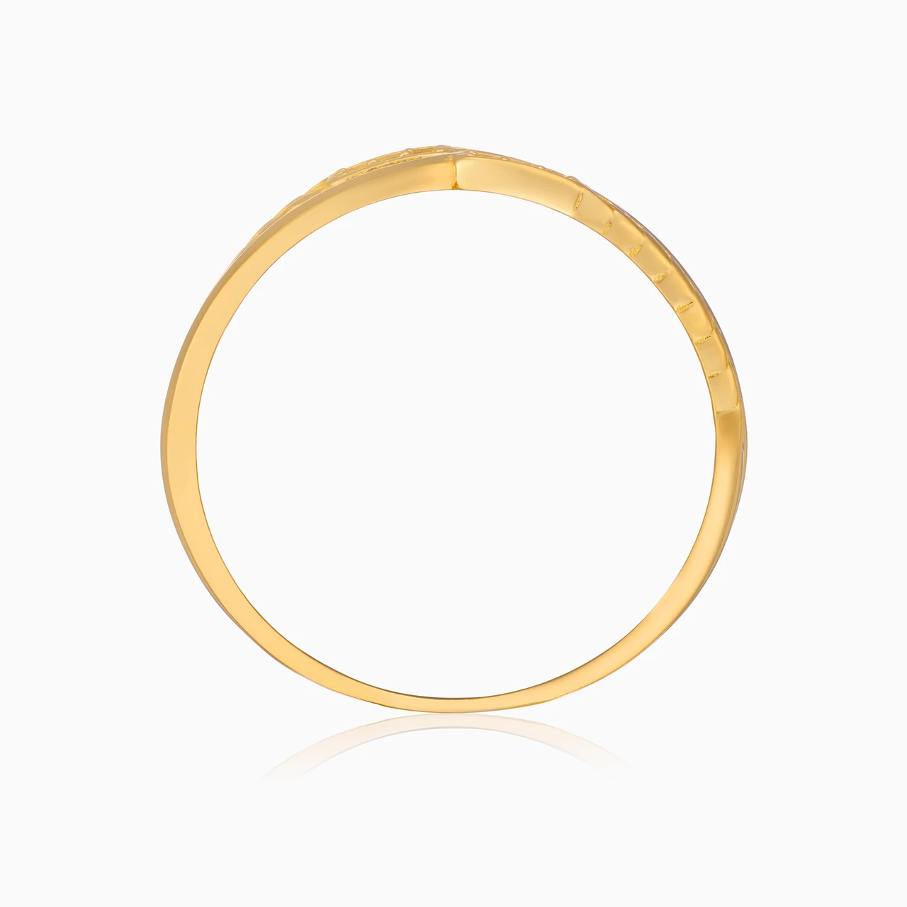 Links Cubic Zirconia Ring in 21K Gold - 5 Links Cubic Zirconia Ring in 21K Gold - 5