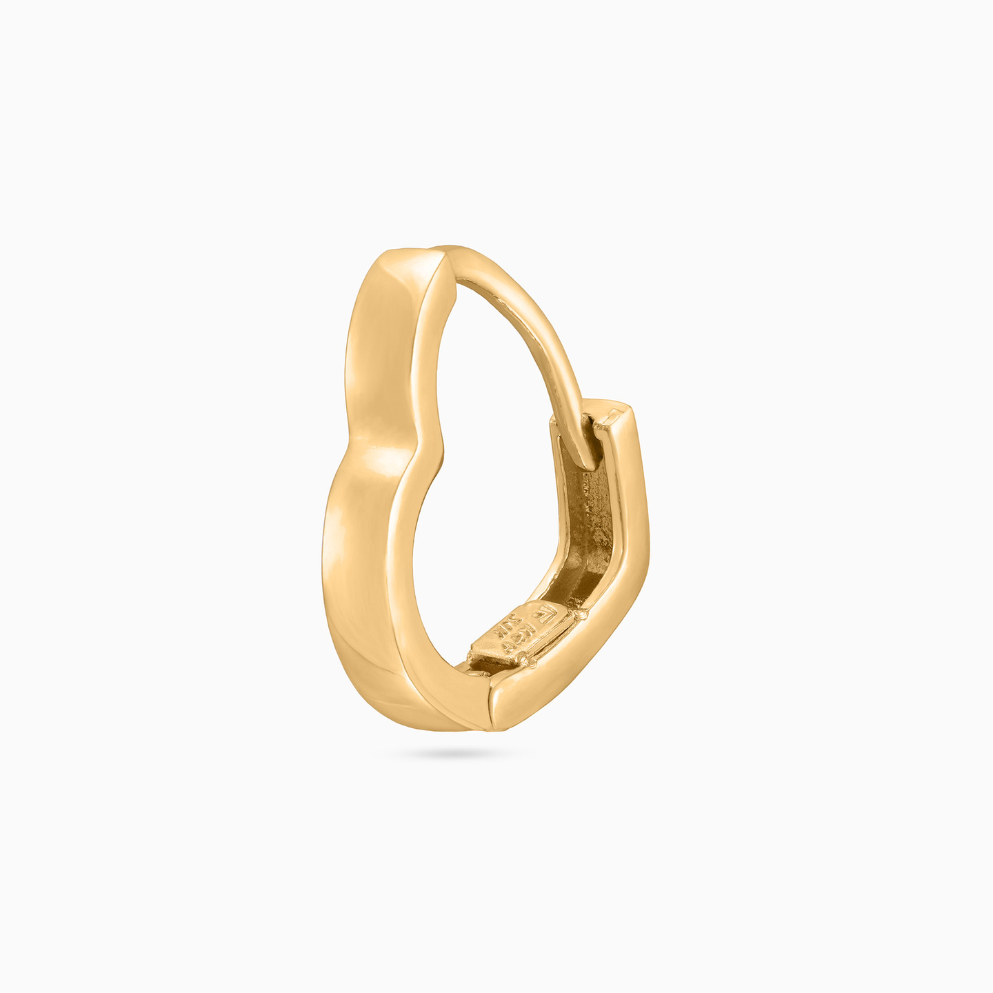 Textured Hoop Earrings in 21K Gold - 4 Textured Hoop Earrings in 21K Gold - 4