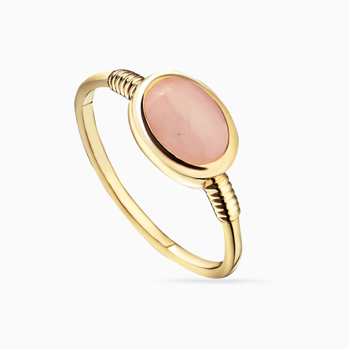 Oval Orange Stone Gold Plated Ring - 2 Oval Orange Stone Gold Plated Ring - 2