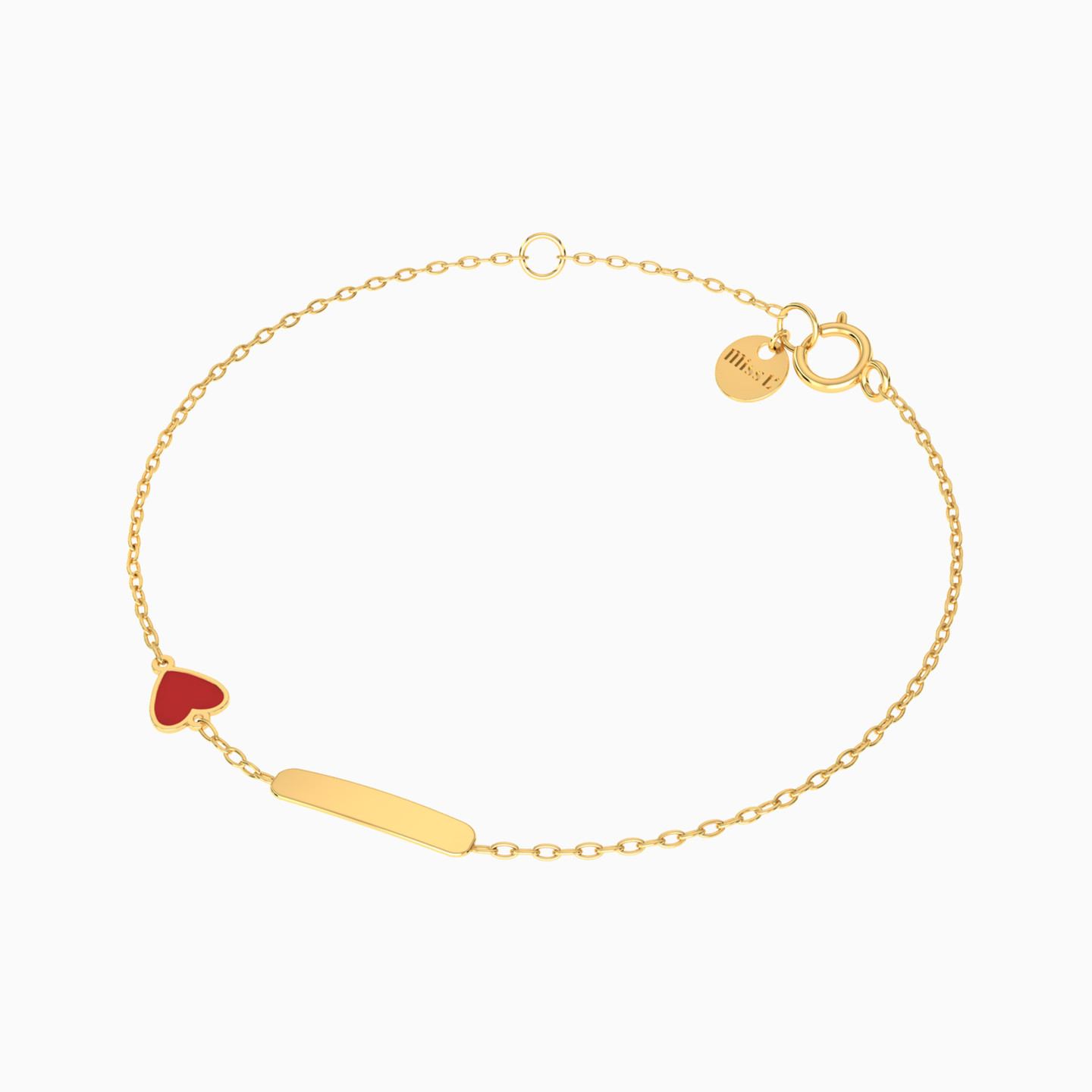 Kids Heart Chain Bracelet in 18K Gold - 2 Kids Heart Chain Bracelet in 18K Gold - 2