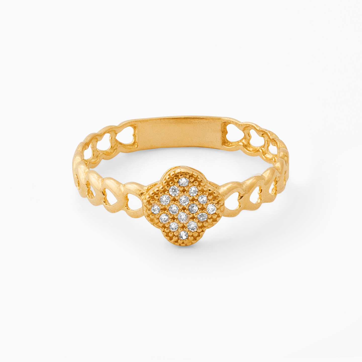 21K Gold Cubic Zirconia Statement Ring