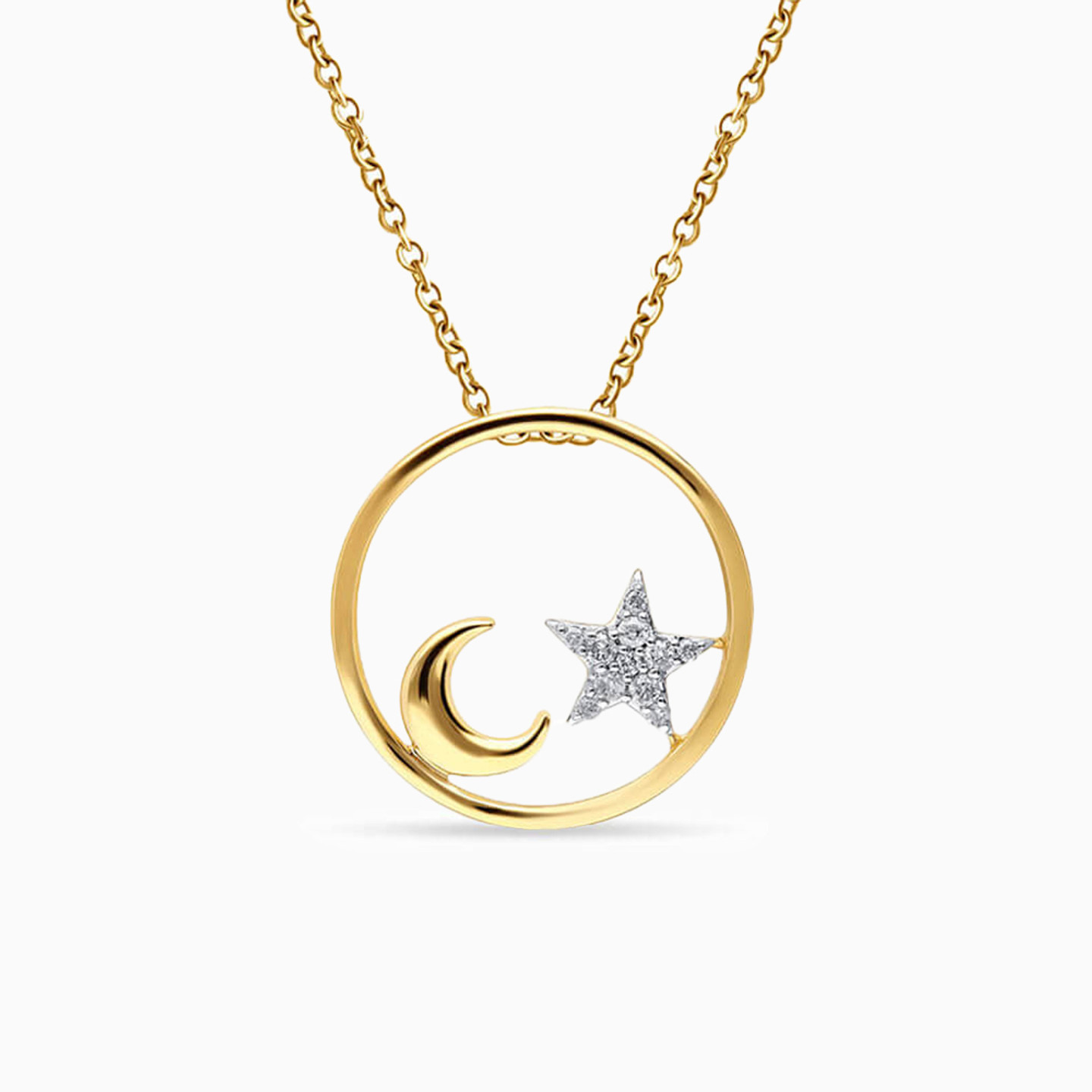 Celestial Diamonds Necklace In 18K Gold