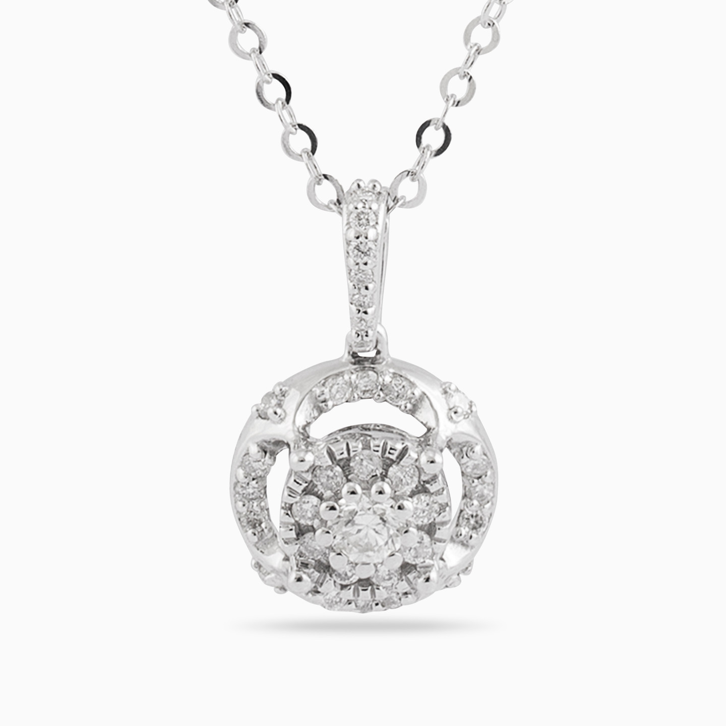 18K Gold Diamond Pendant Necklace