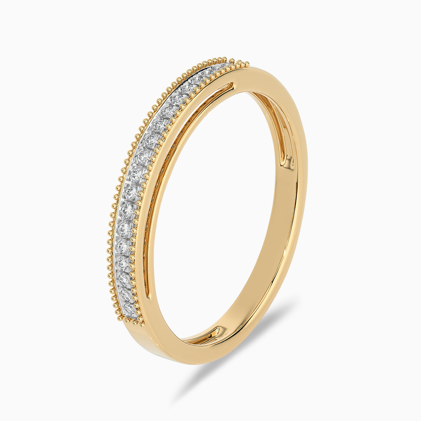 Circle Diamond Twin Rings in 18K Gold - 3 Circle Diamond Twin Rings in 18K Gold - 3