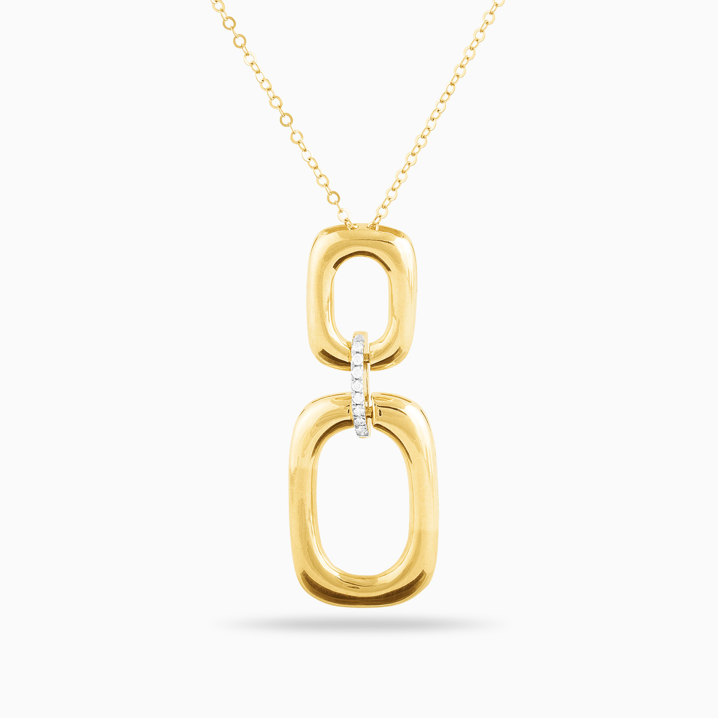 Rectangle Diamond Necklace in 18K Gold Rectangle Diamond Necklace in 18K Gold