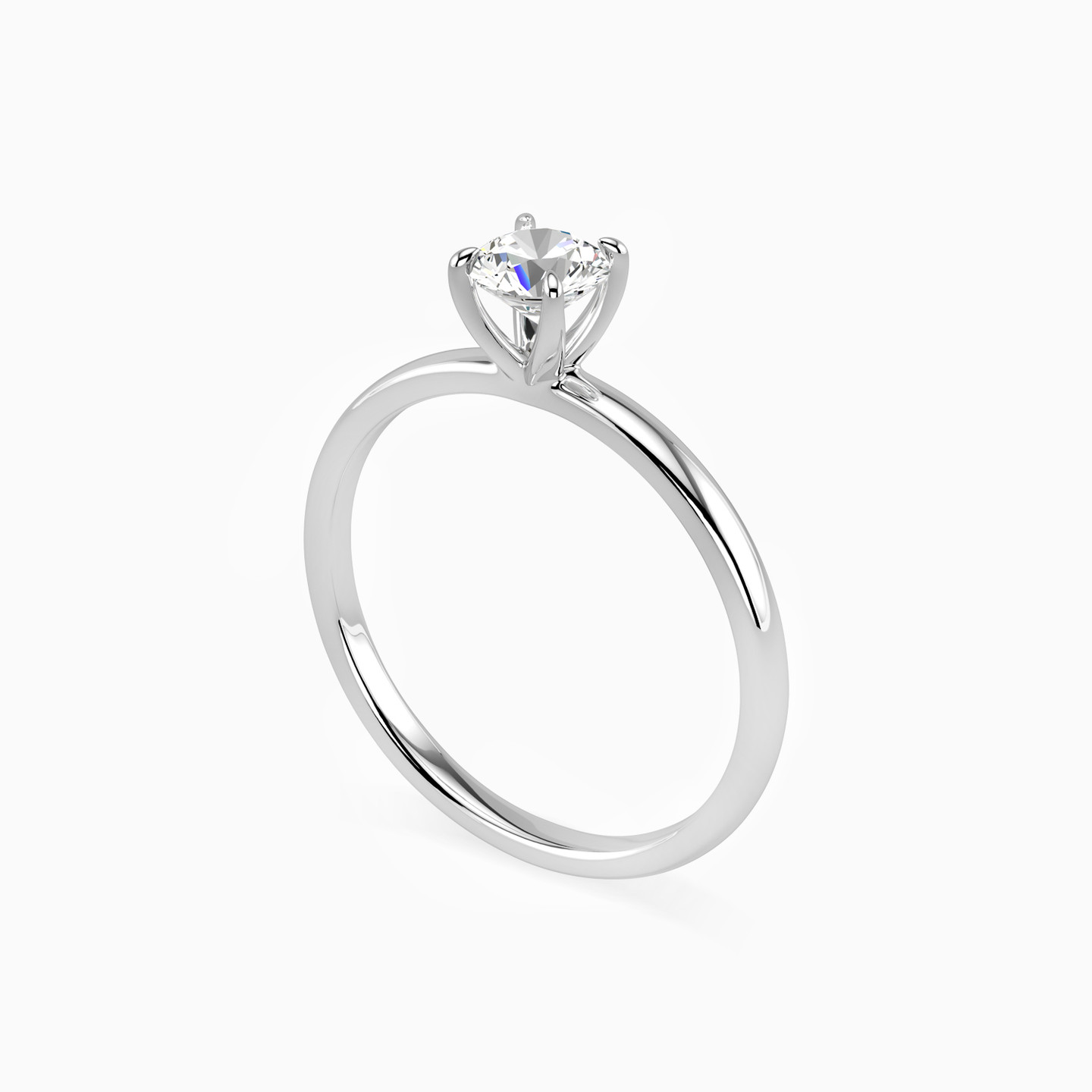 Circle Diamond Solitaire Ring in 18K Gold - 3 Circle Diamond Solitaire Ring in 18K Gold - 3