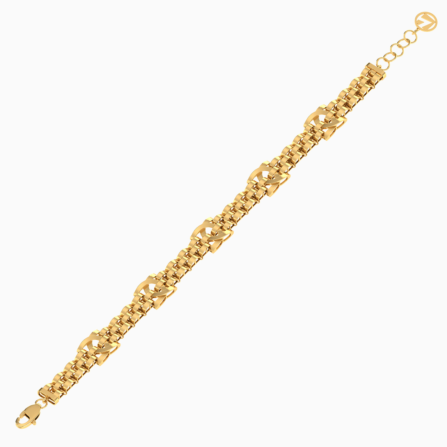 Links Chain Bracelet in 21K Gold - 3 Links Chain Bracelet in 21K Gold - 3