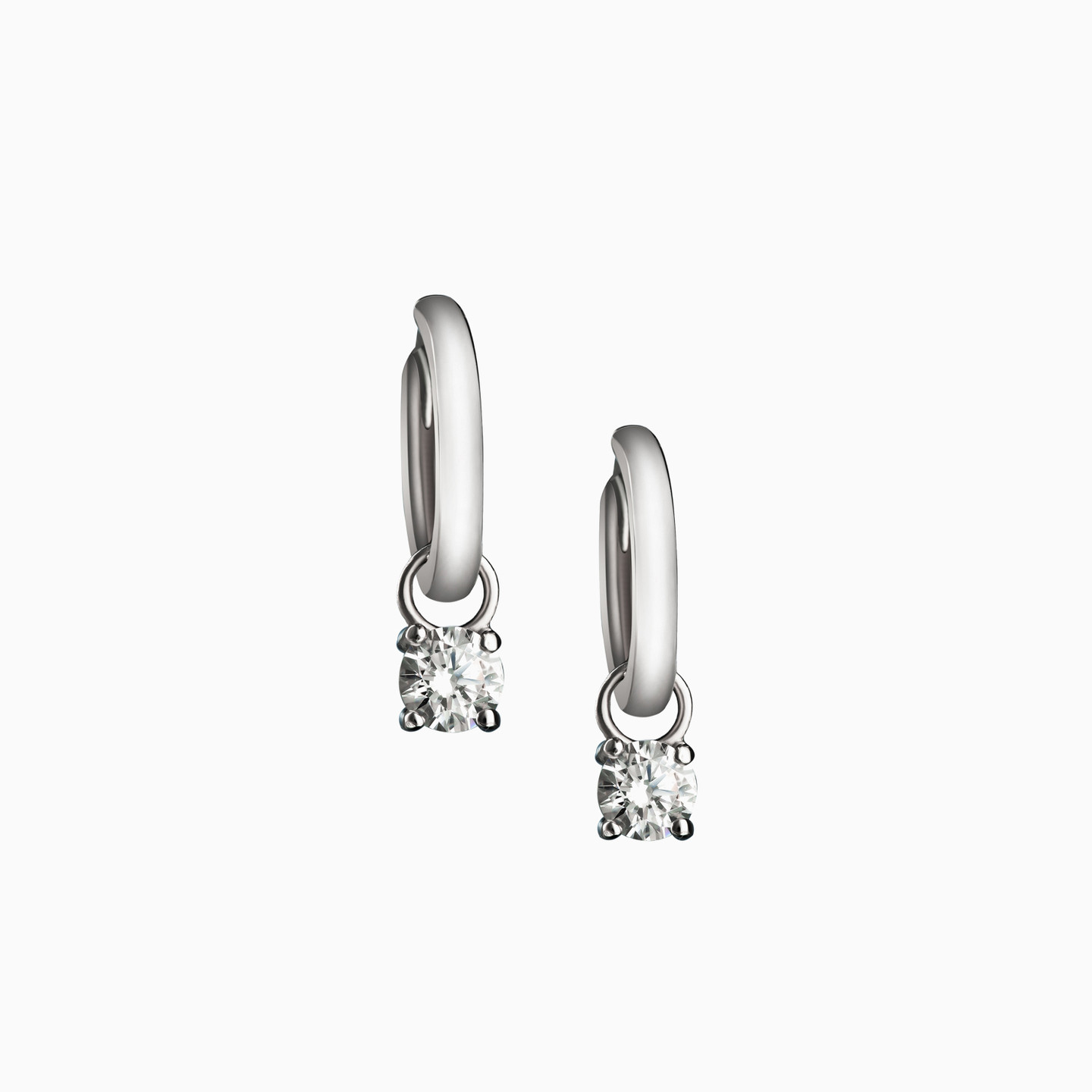 Circle Cubic Zirconia Sterling Silver Drop Earrings Circle Cubic Zirconia Sterling Silver Drop Earrings