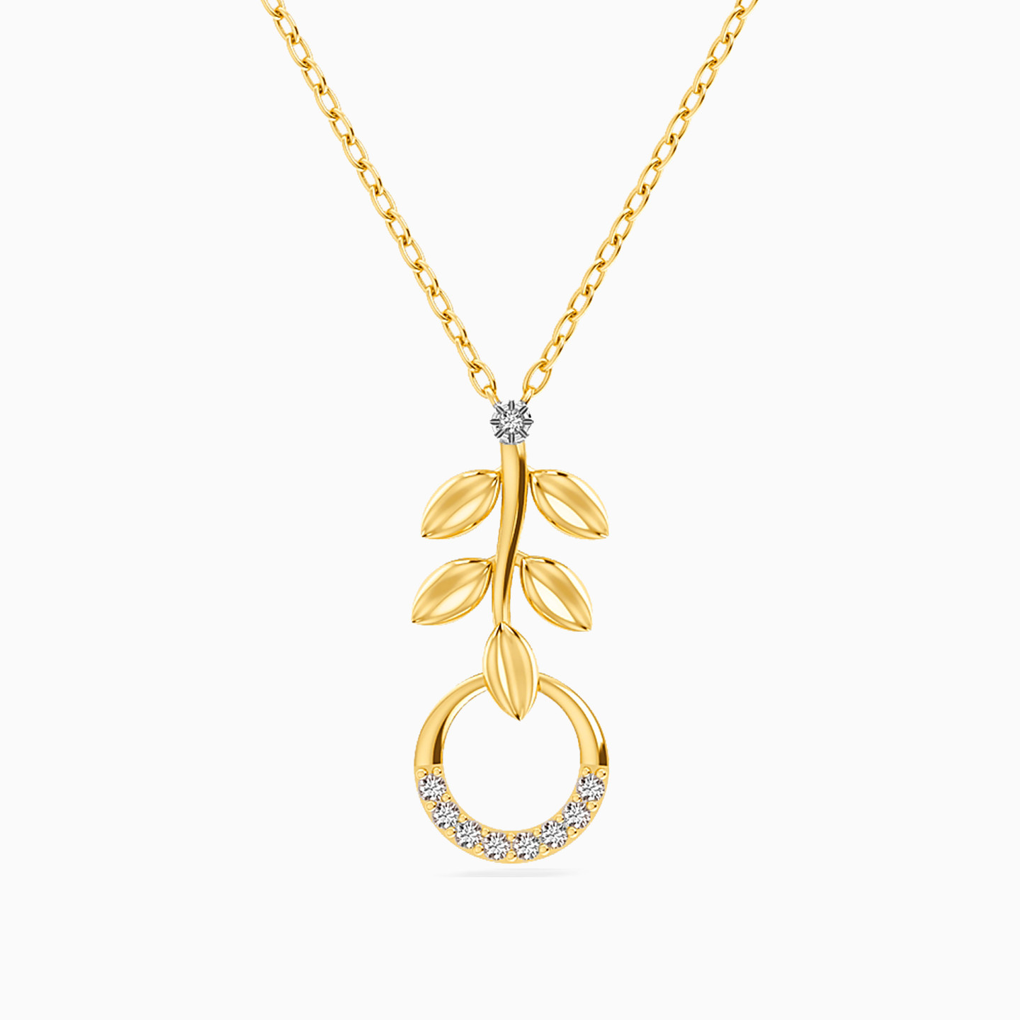 Multishaped Diamond Necklace in 18K Gold