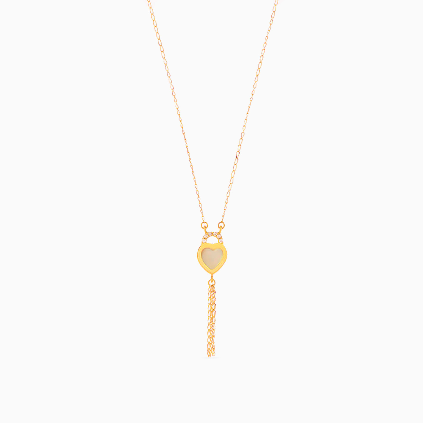 Heart Pearl Necklace in 18K Gold - 2 Heart Pearl Necklace in 18K Gold - 2