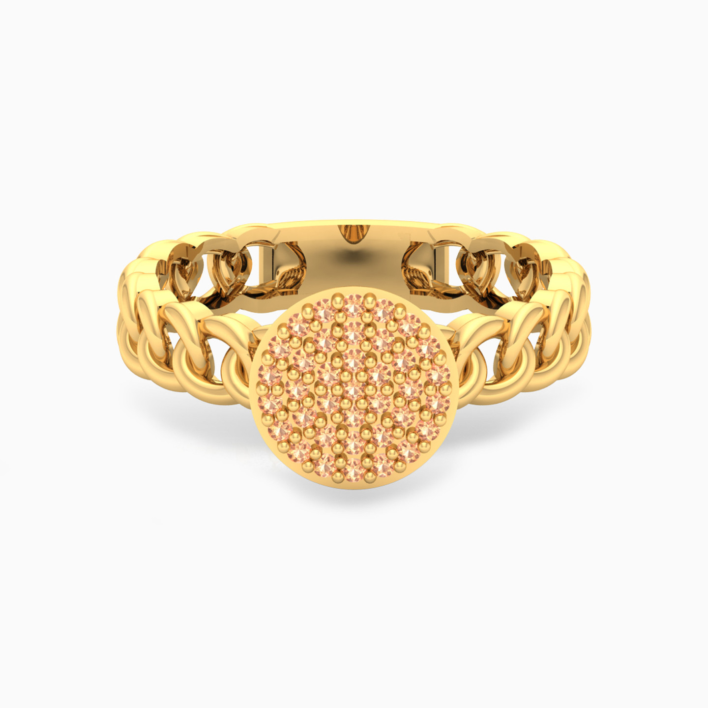 Circle Orange Stone Ring in 18K Gold Circle Orange Stone Ring in 18K Gold