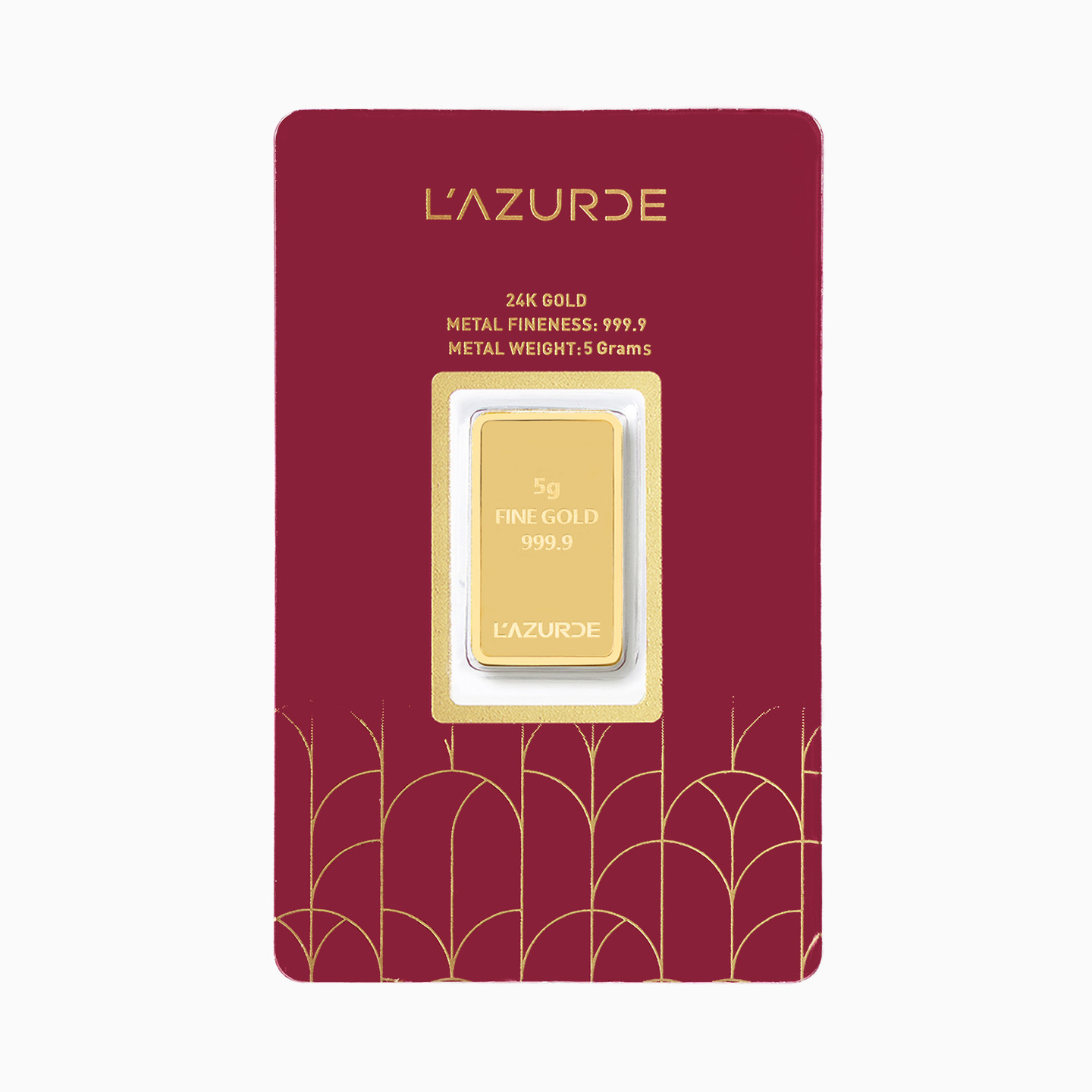 5g Dune Design Gold Bar in 24K Gold - 3