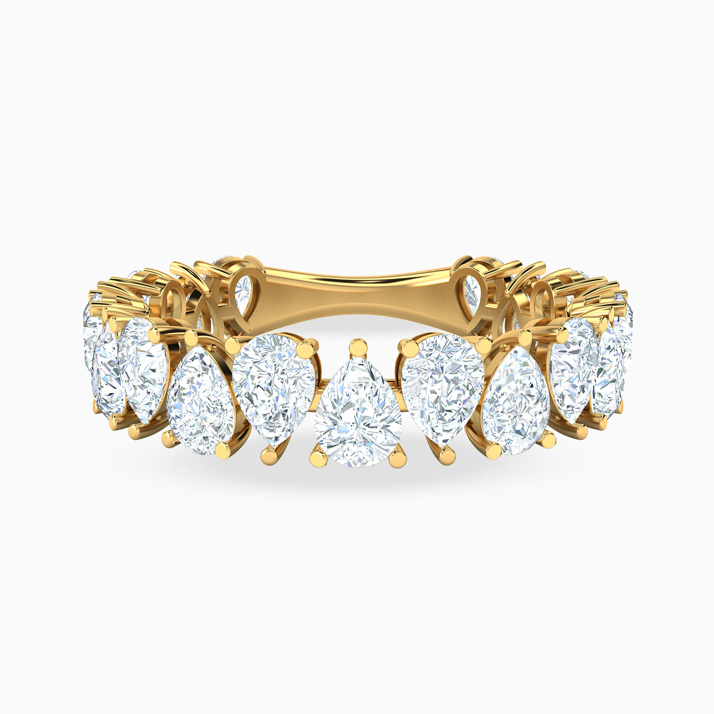 18K Gold Colored Stones Statement Ring