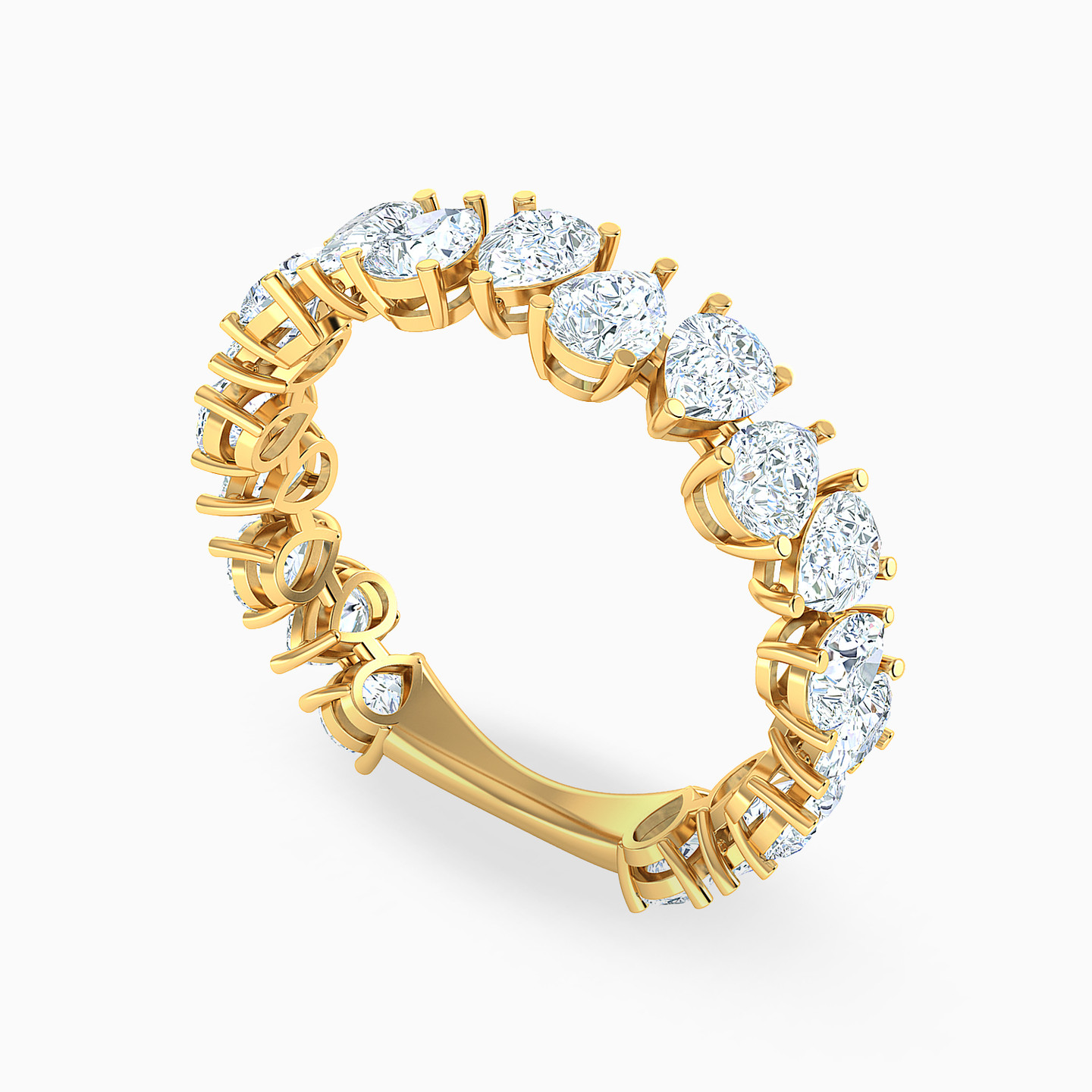 Pear Colored Stones Statement Ring in 18K Gold - 2 Pear Colored Stones Statement Ring in 18K Gold - 2