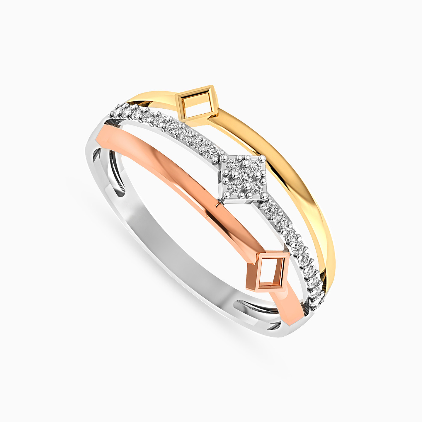 18K Gold Diamond Statement Ring - 2