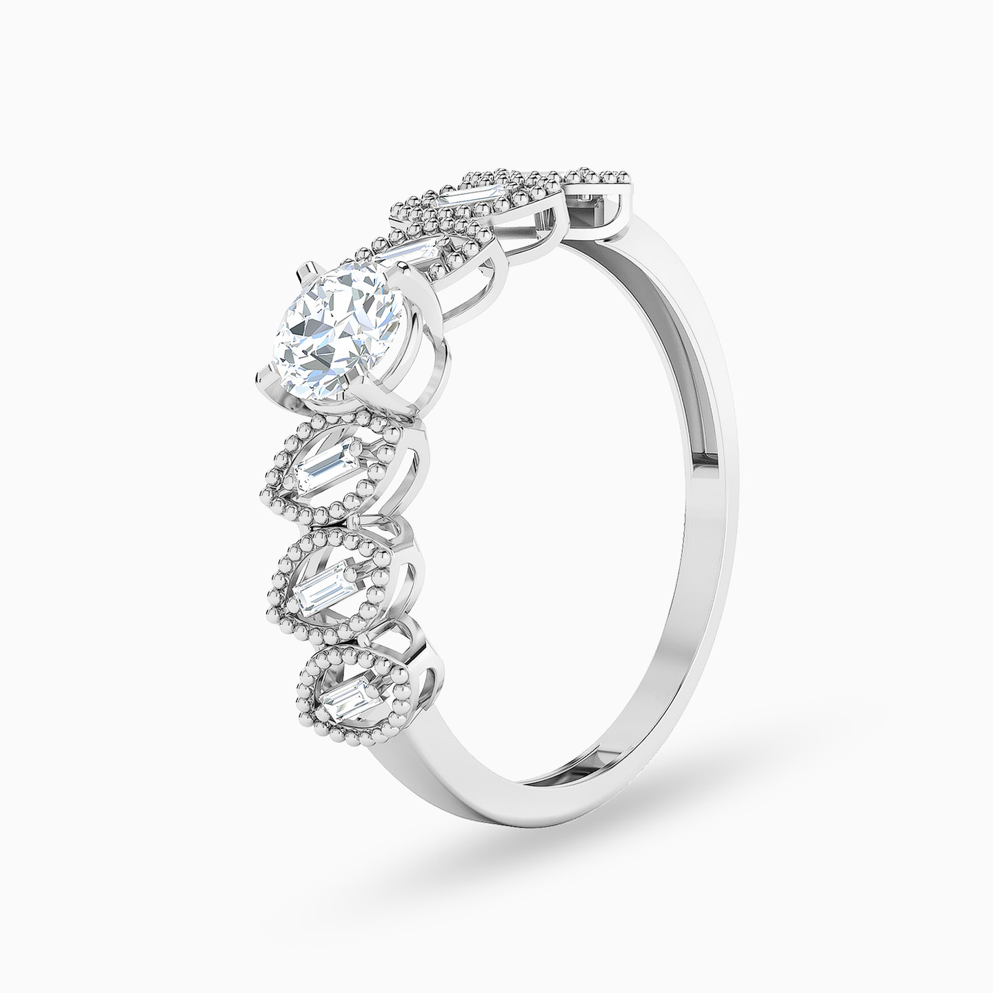 Marquise Cubic Zirconia Twin Rings in 18K Gold - 2 Marquise Cubic Zirconia Twin Rings in 18K Gold - 2