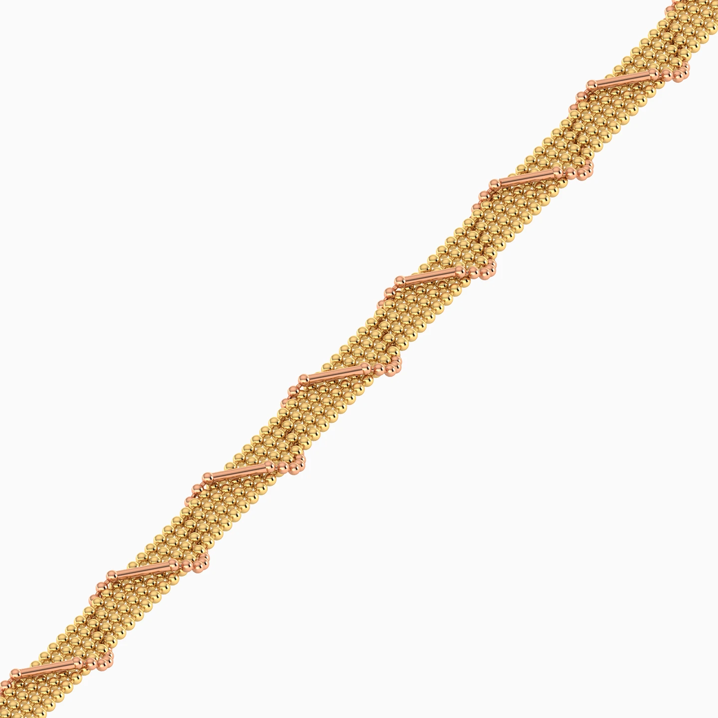Beaded Chain Bracelet in 21K Gold - 5 Beaded Chain Bracelet in 21K Gold - 5