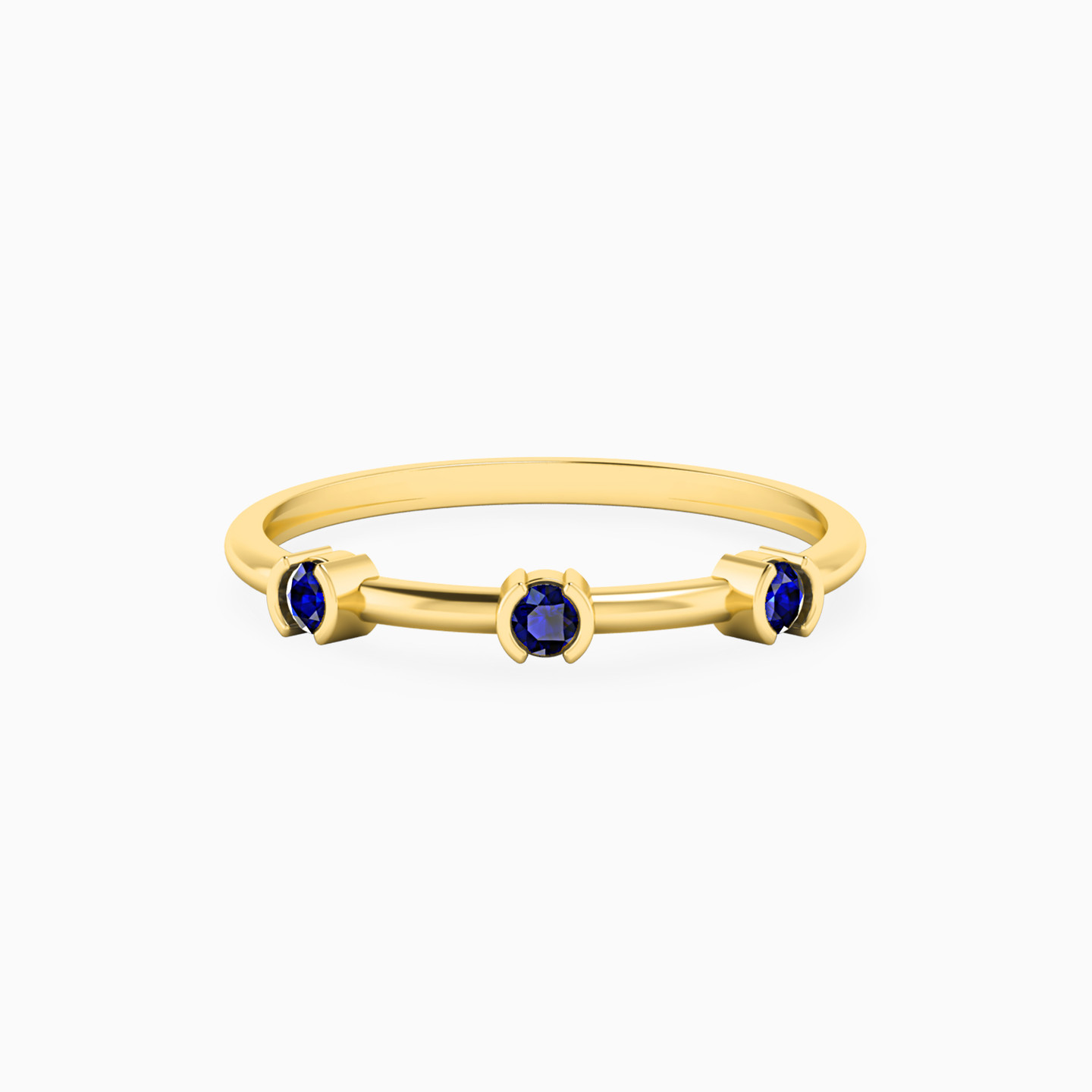 18K Gold Colored Stones Statement Ring