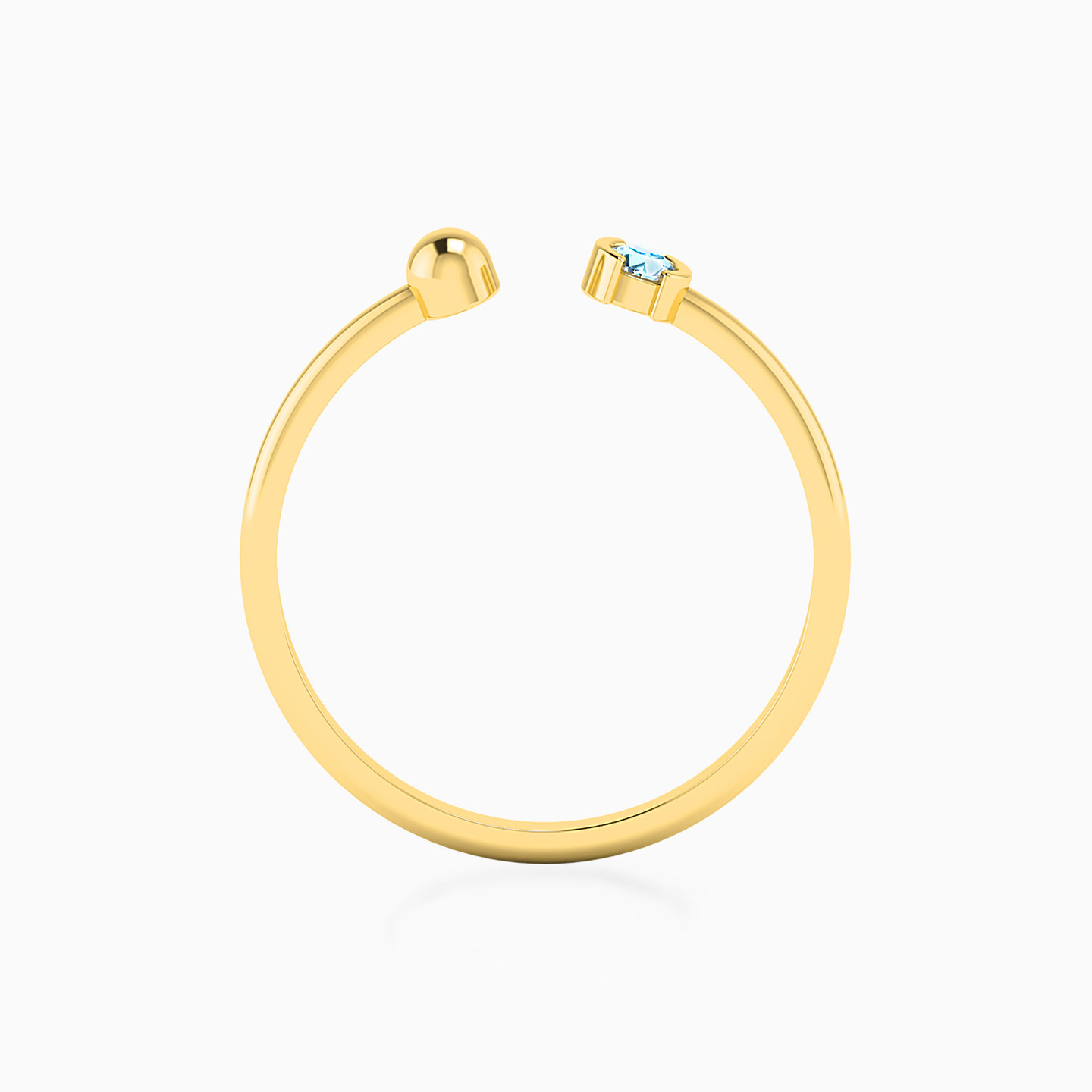 18K Gold Colored Stones Two-headed Ring - 3
