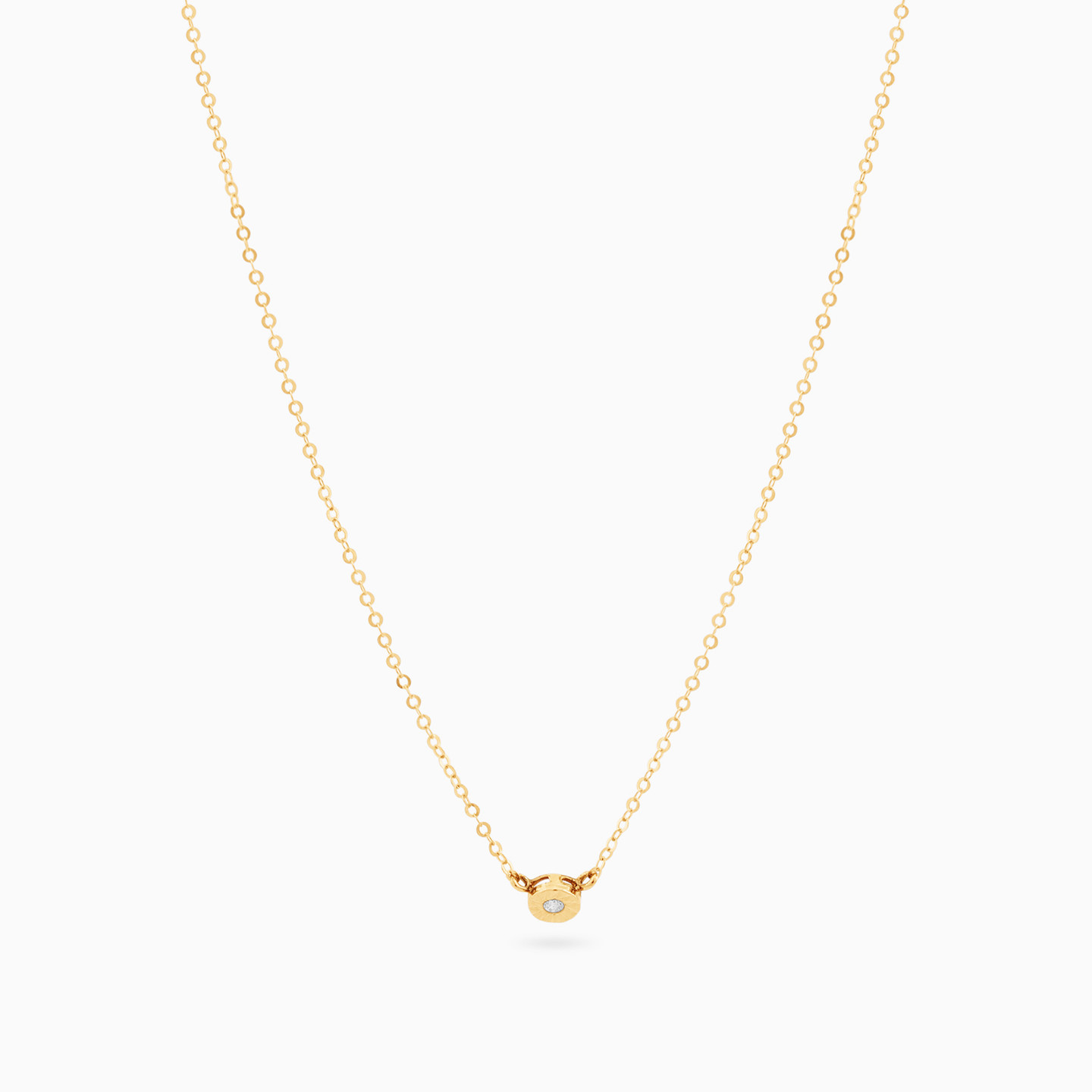 18K Gold Cubic Zirconia Pendant Necklace - 3