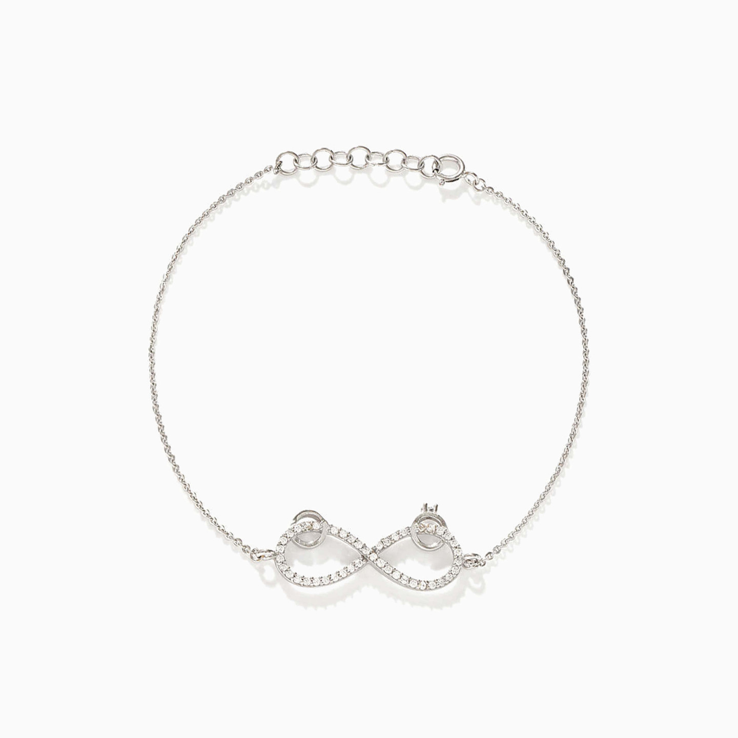 infinity Cubic Zirconia Chain Bracelet in 18K Gold infinity Cubic Zirconia Chain Bracelet in 18K Gold