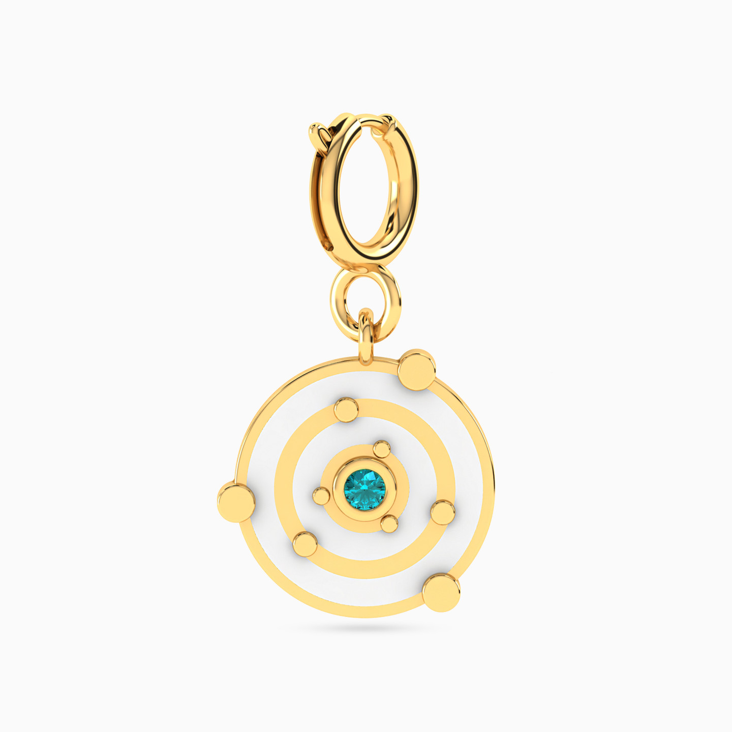 دلاية ذهب دائرة عيار 18 قيراط مطلية بالمينا دلاية ذهب دائرة عيار 18 قيراط مطلية بالمينا