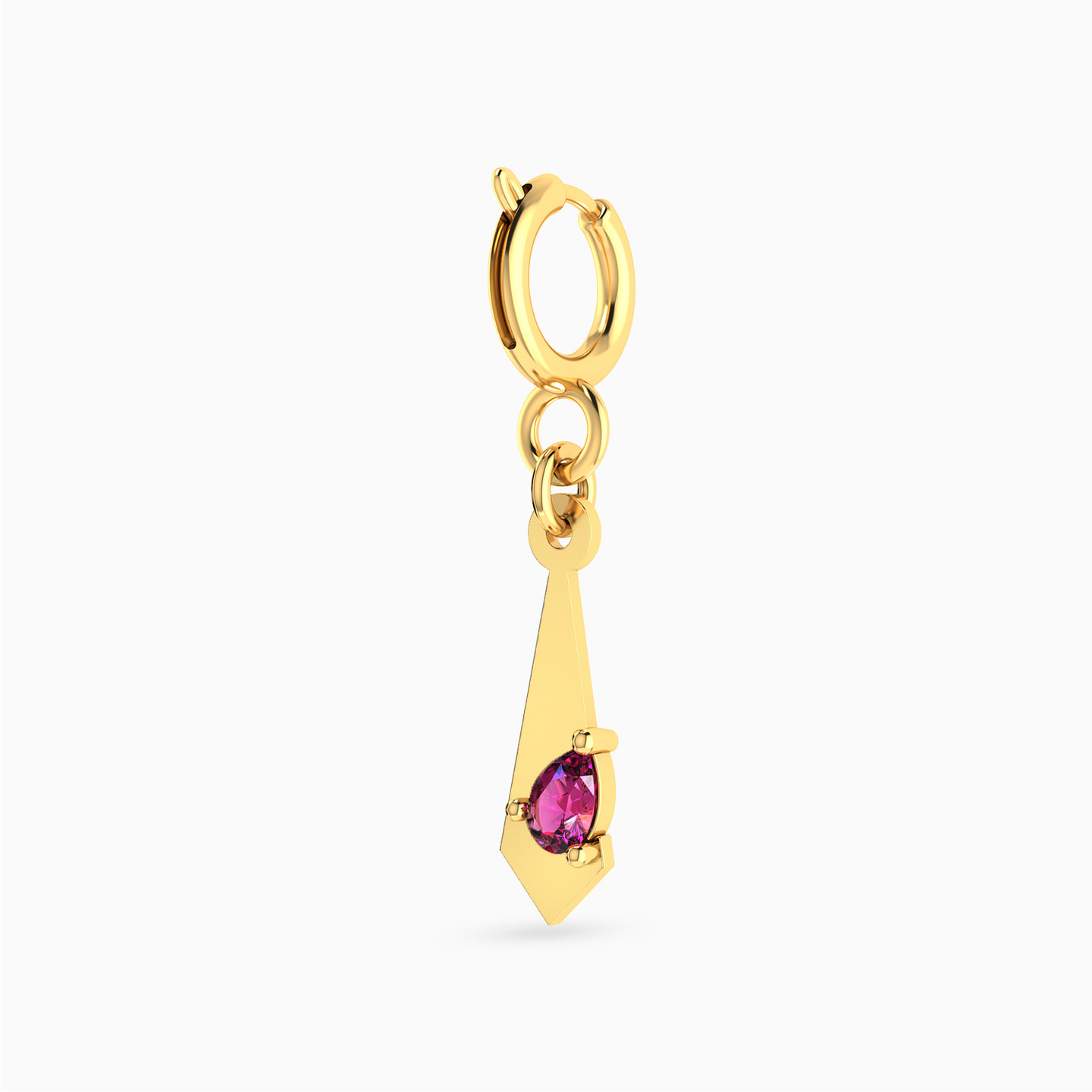 Tie Rose Stone Charm in 18K Gold - 2 Tie Rose Stone Charm in 18K Gold - 2