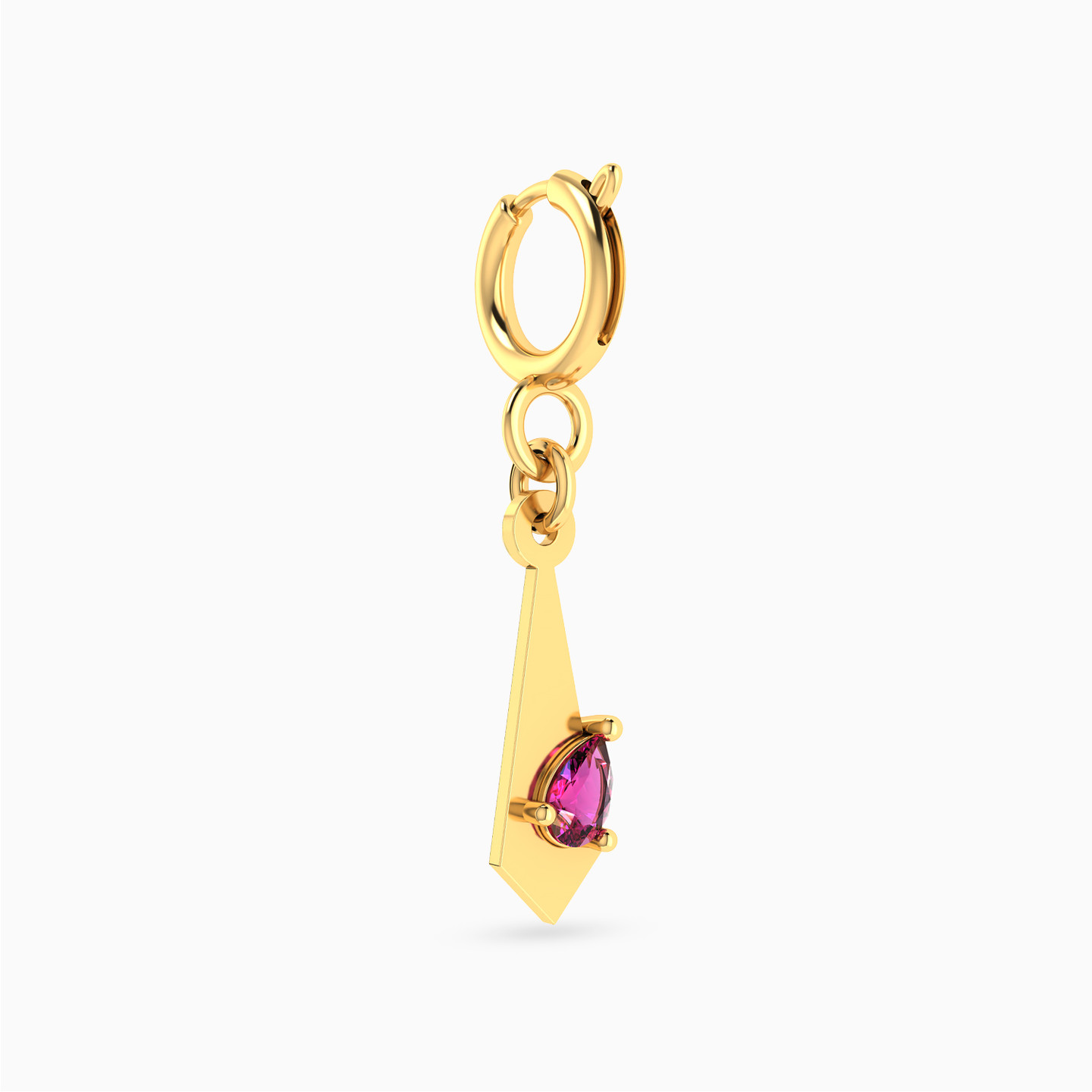 Tie Rose Stone Charm in 18K Gold - 3 Tie Rose Stone Charm in 18K Gold - 3