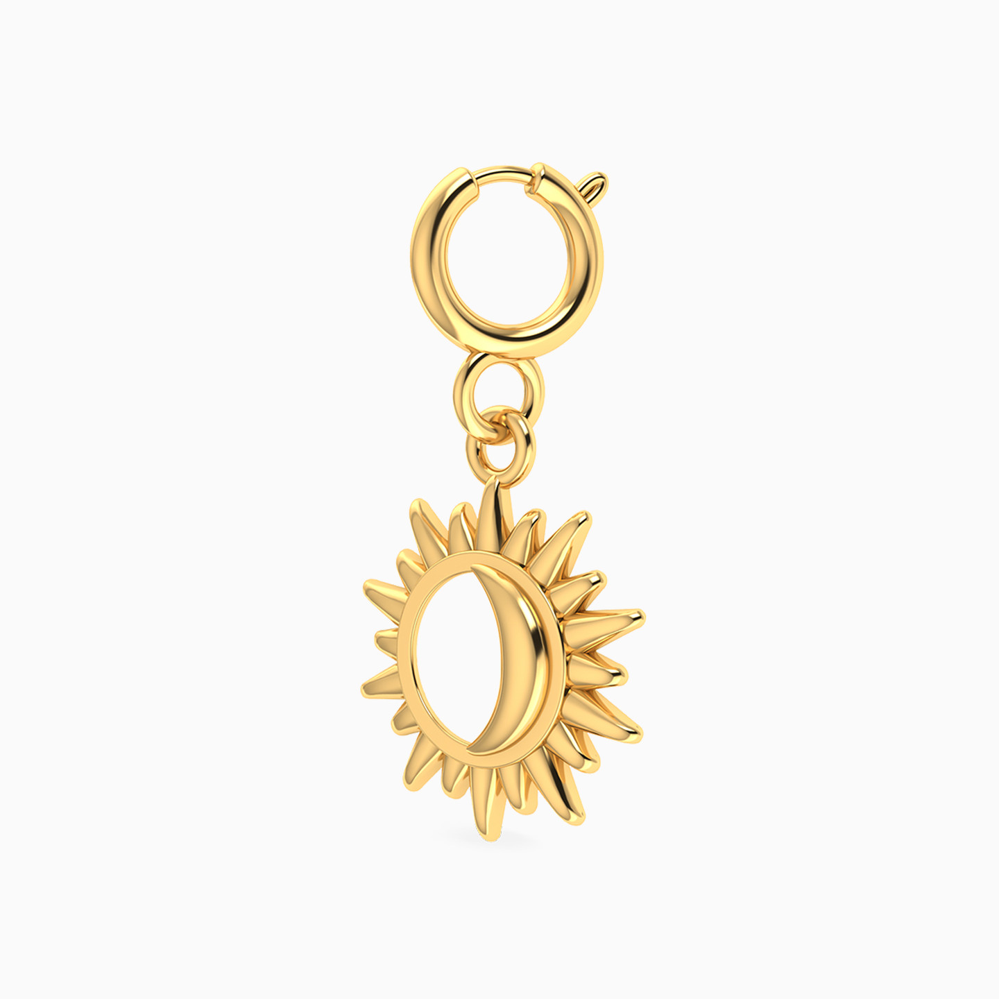 Sun Charm in 18K Gold - 2 Sun Charm in 18K Gold - 2