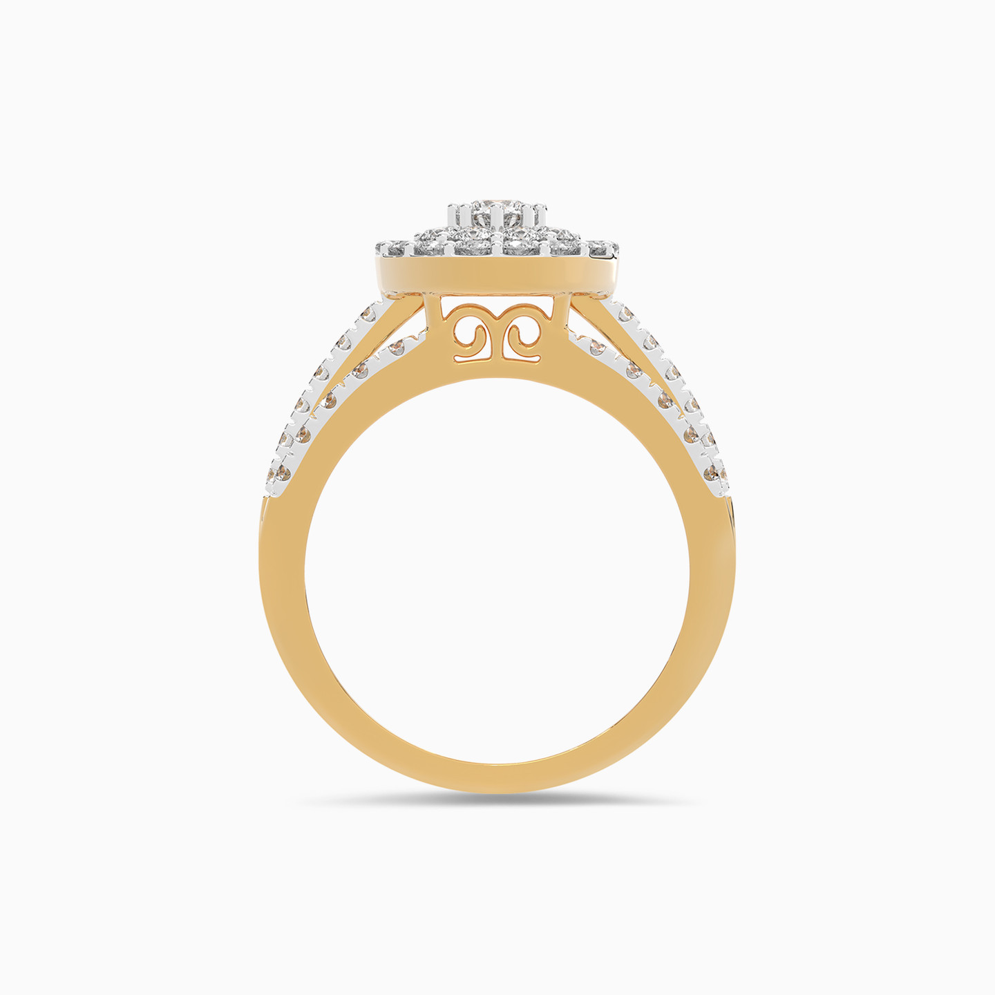 Circle Diamond Ring in 18K Gold - 3 Circle Diamond Ring in 18K Gold - 3