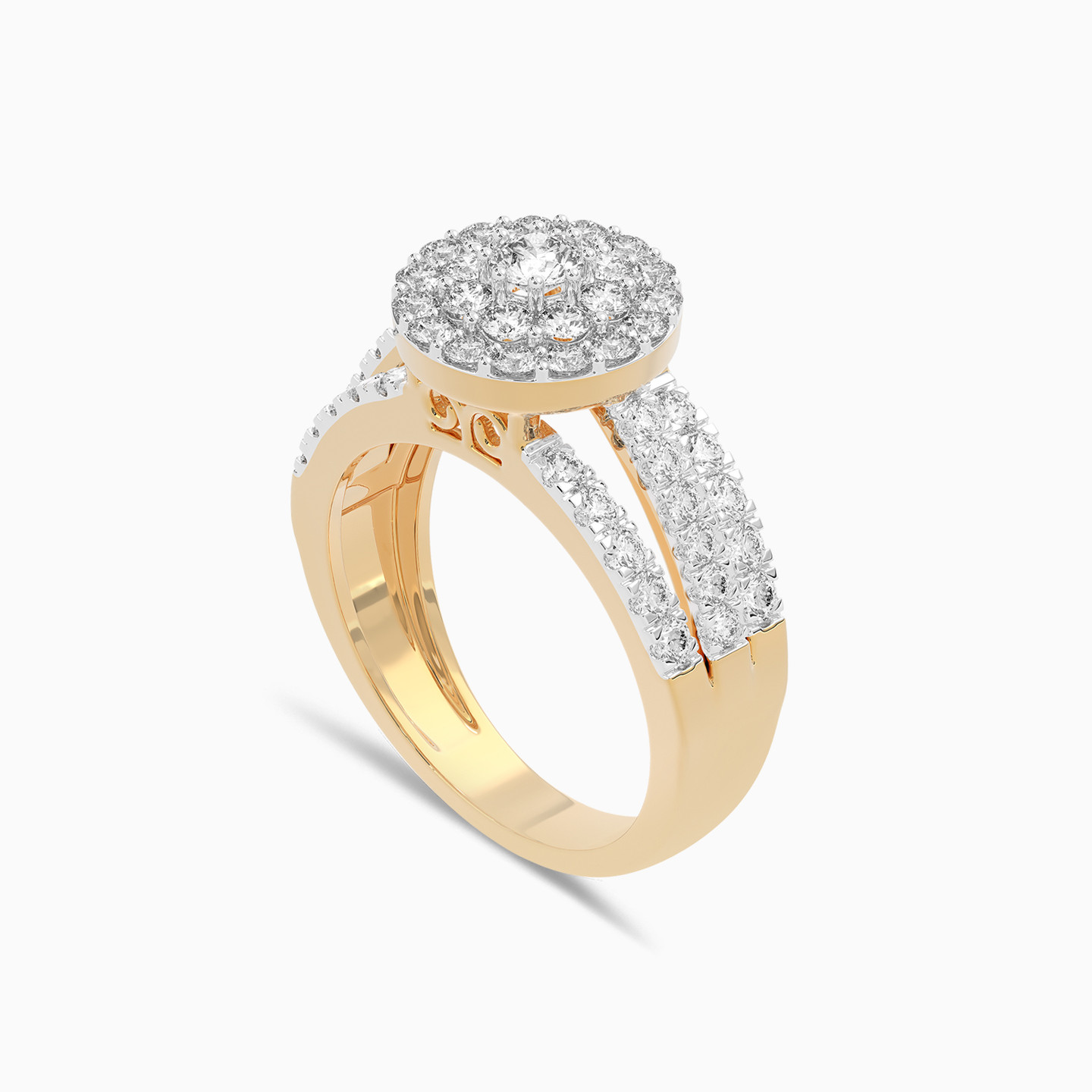 Circle Diamond Ring in 18K Gold - 2 Circle Diamond Ring in 18K Gold - 2