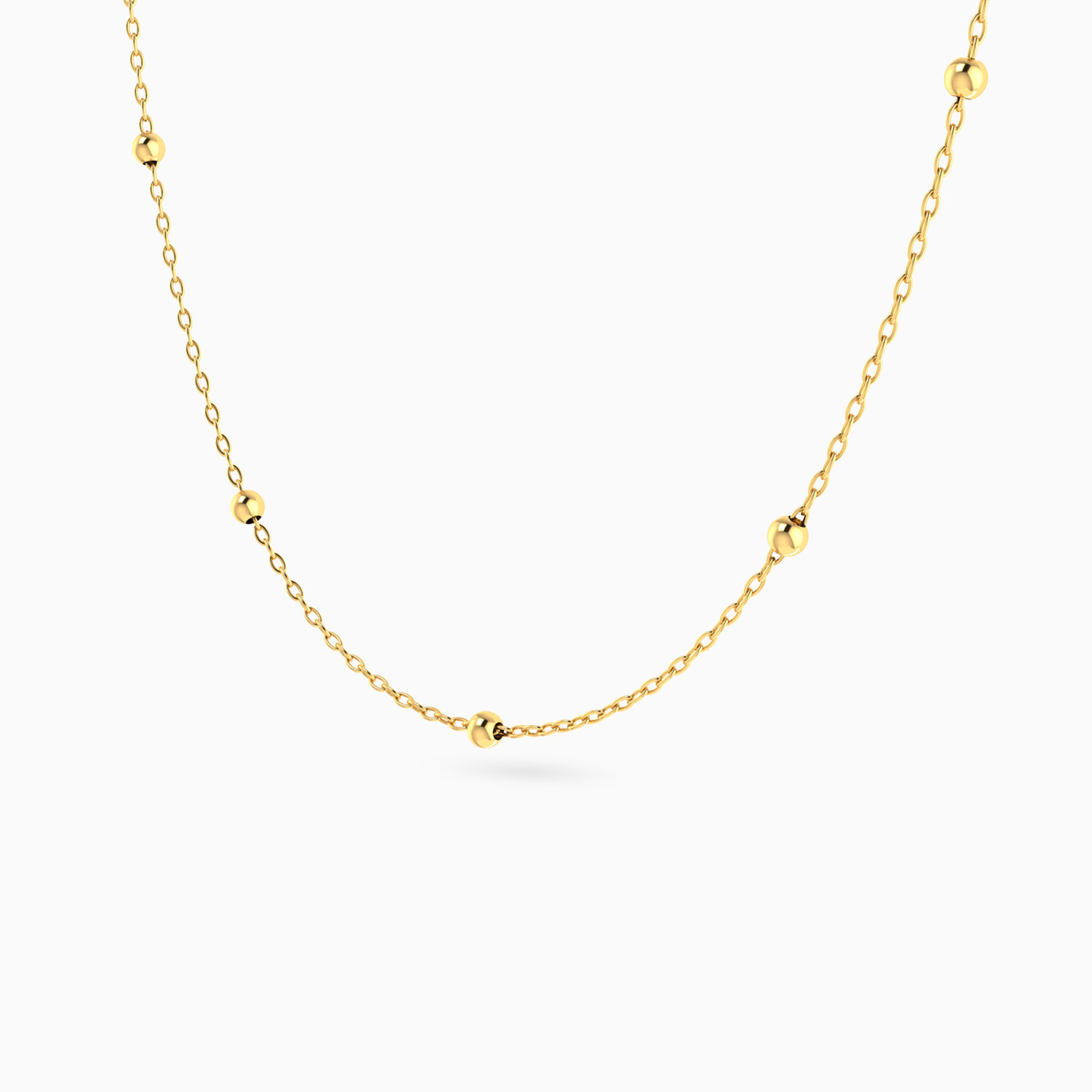 Round Chain Necklace in 18K Gold - 2 Round Chain Necklace in 18K Gold - 2