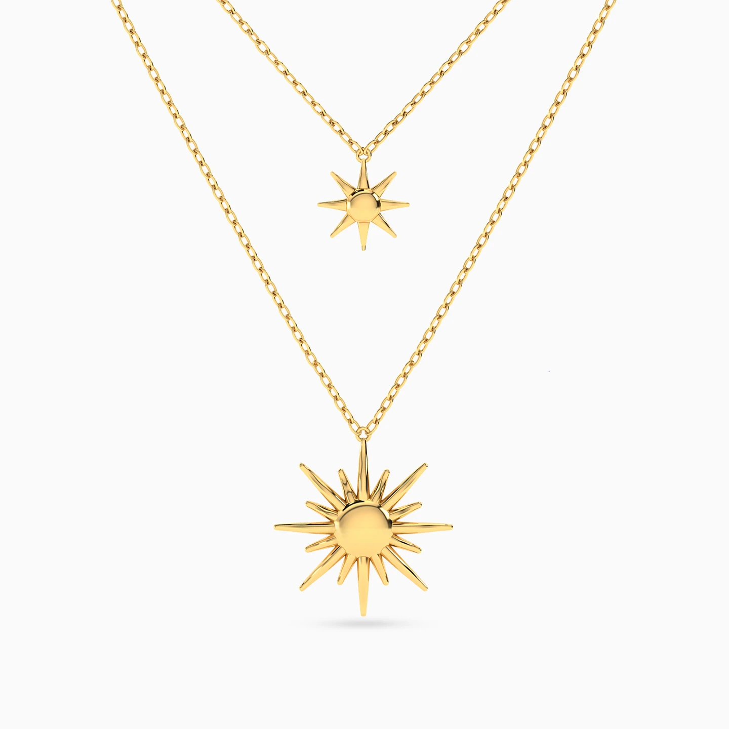 Sun Layered Necklace in 18K Gold Sun Layered Necklace in 18K Gold