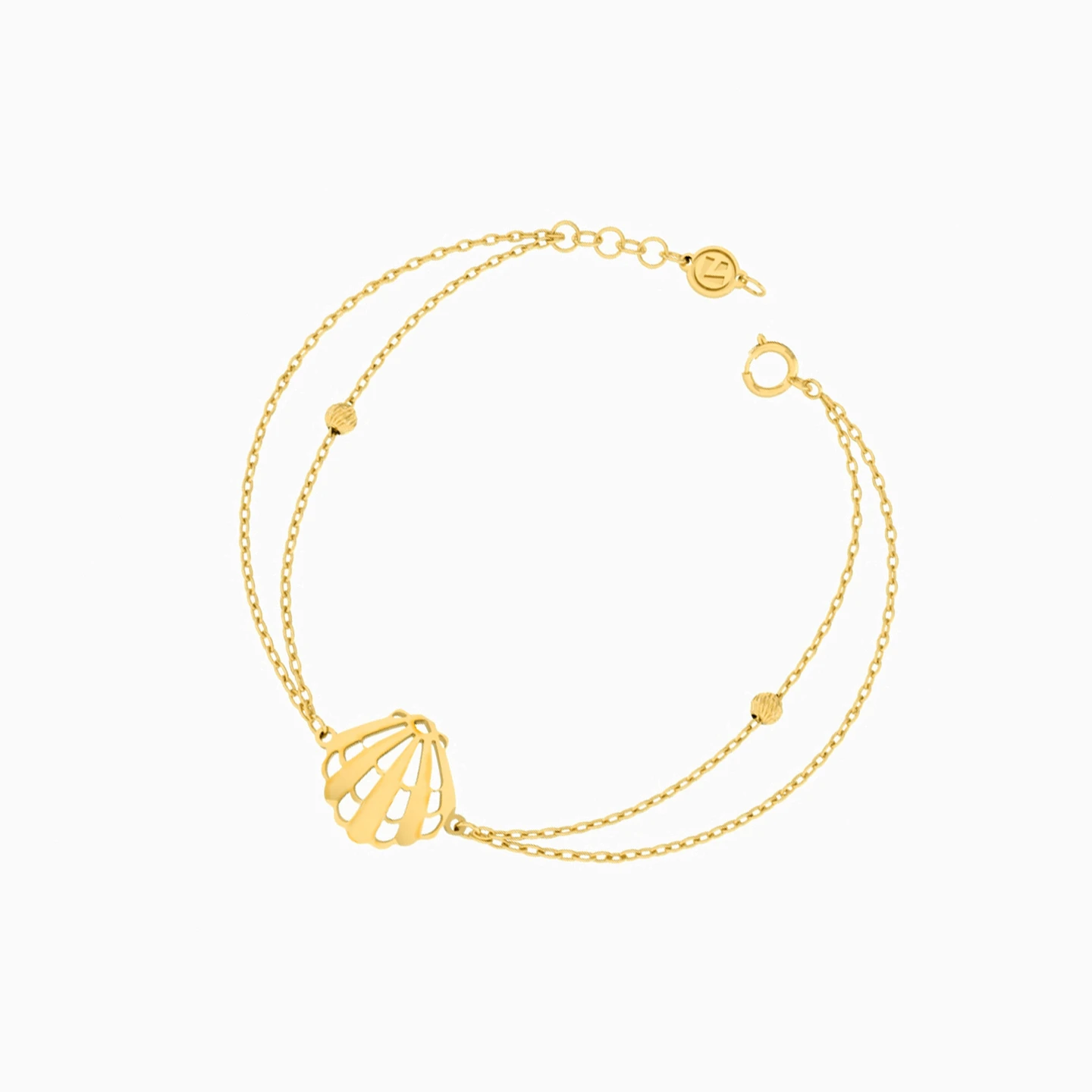 Seashell Chain Bracelet in 18K Gold - 4 Seashell Chain Bracelet in 18K Gold - 4