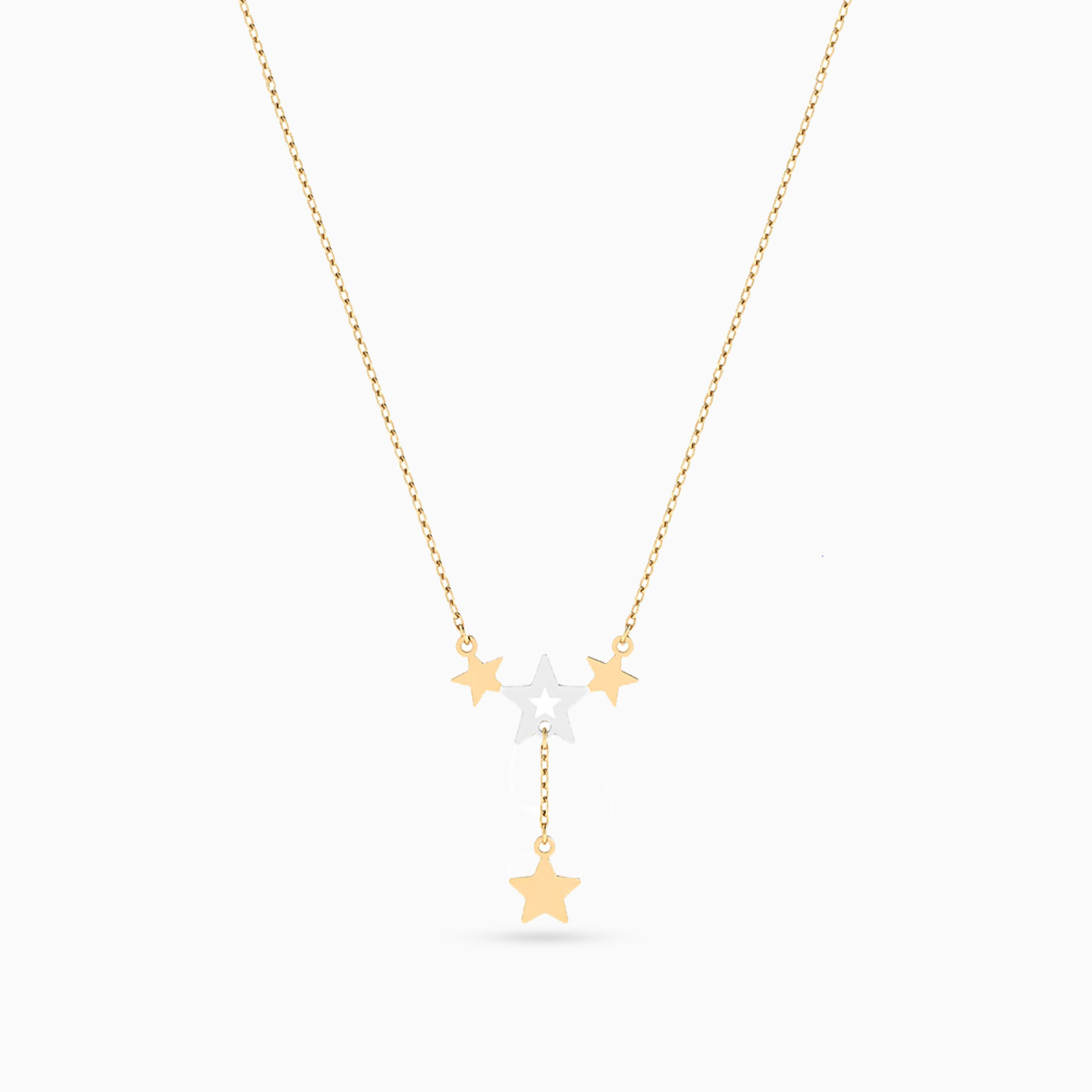 Star Necklace in 18K Gold - 5 Star Necklace in 18K Gold - 5