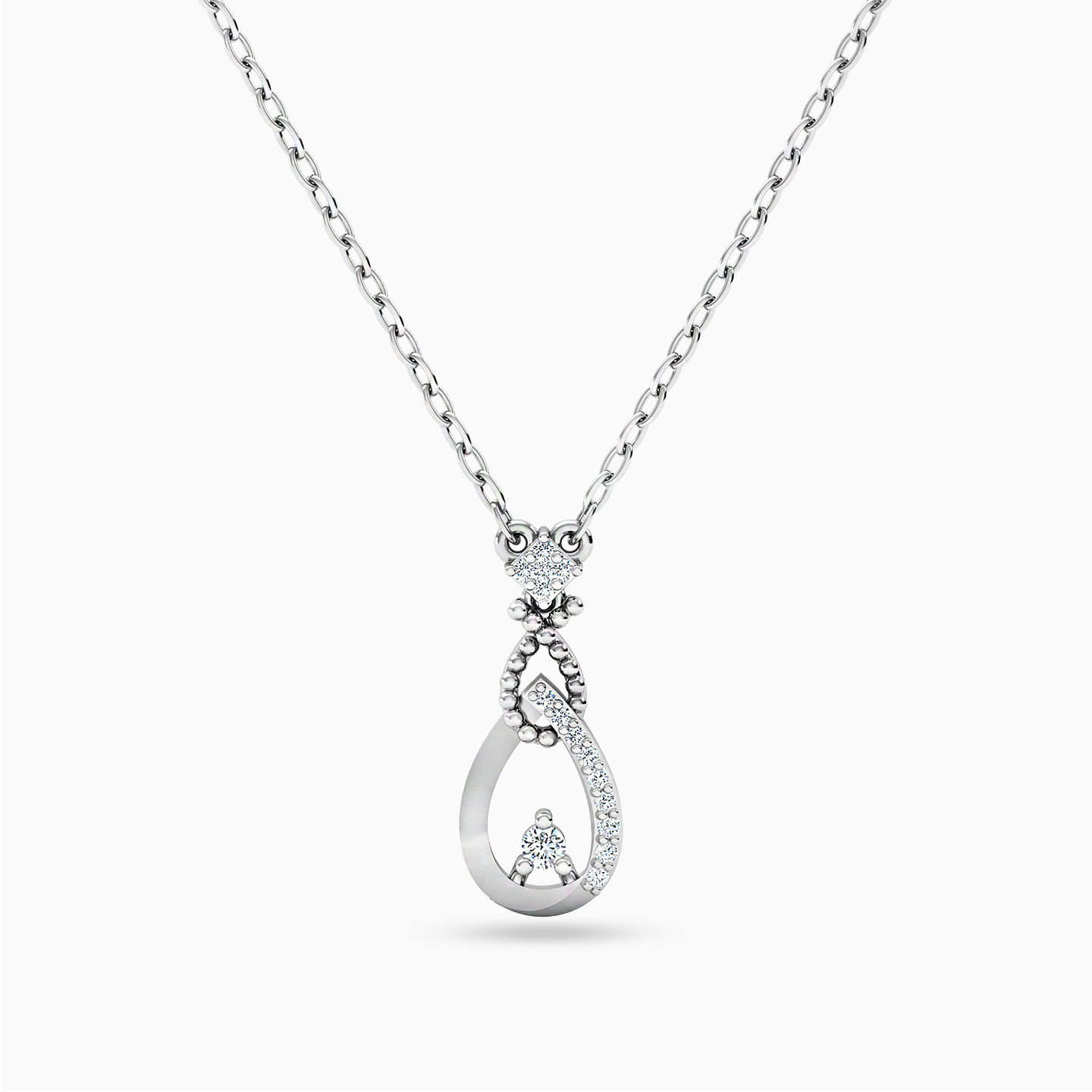 Pear Diamond Necklace in 18K Gold Pear Diamond Necklace in 18K Gold