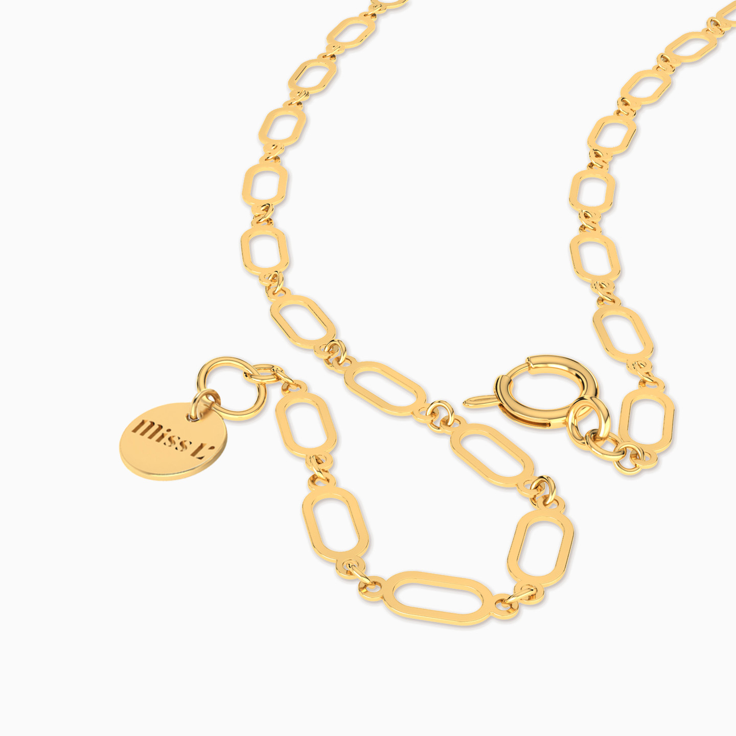Chain Necklace in 18K Gold - 3 Chain Necklace in 18K Gold - 3
