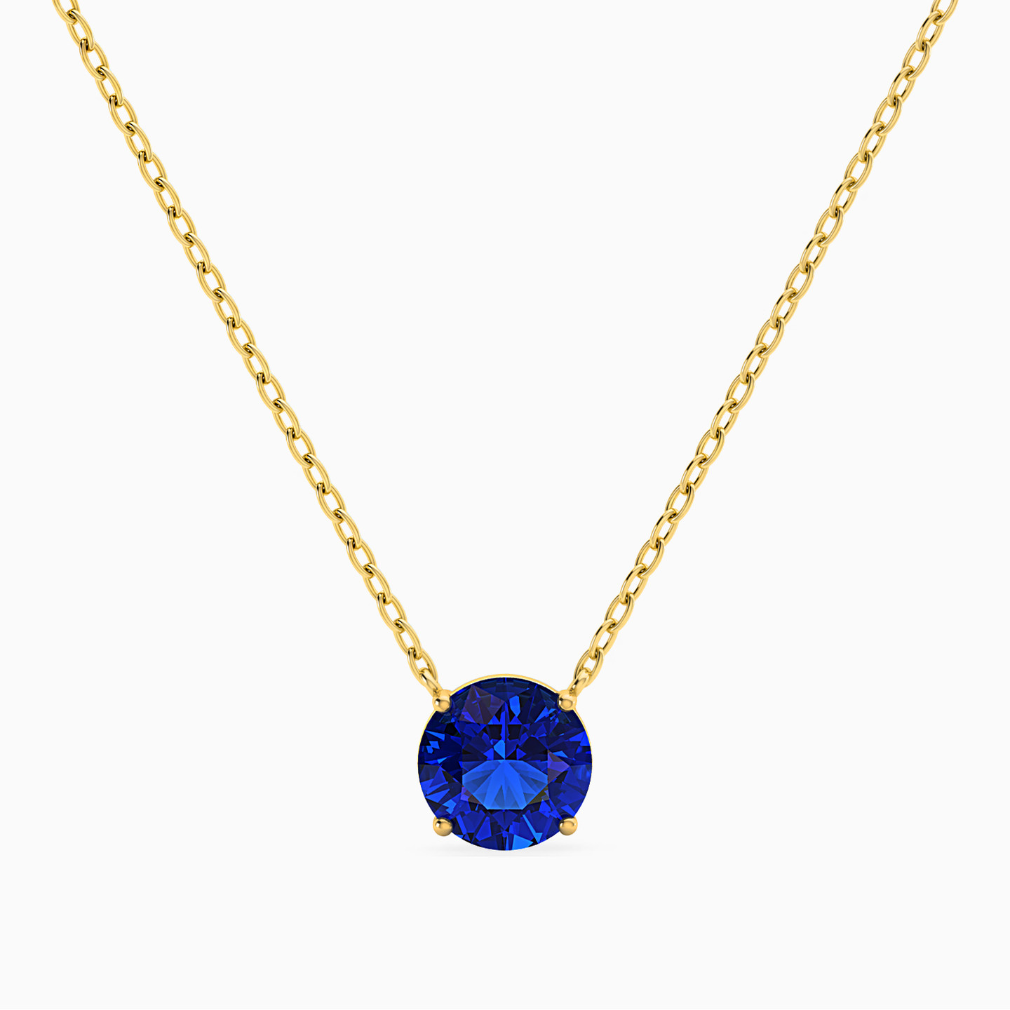 Circle Blue Stone Necklace in 18K Gold Circle Blue Stone Necklace in 18K Gold
