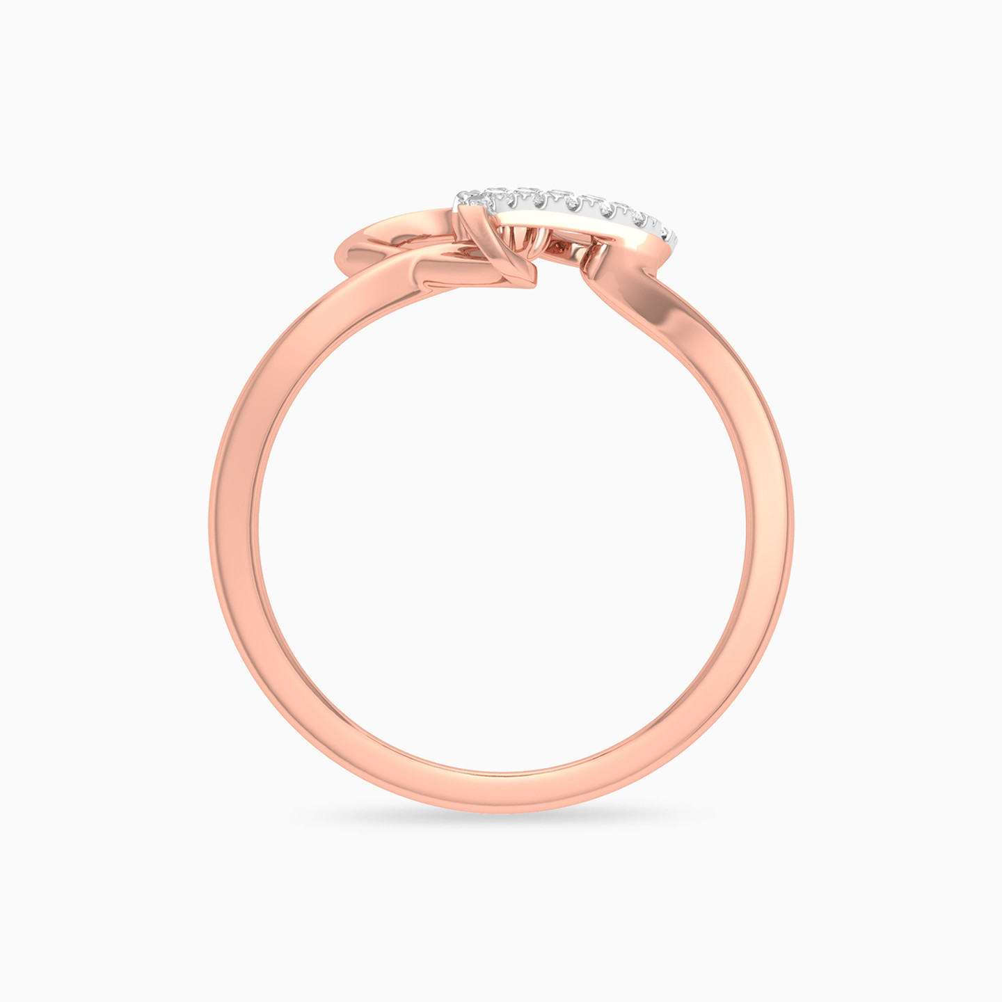 خاتم ذهب قلب عيار 18 قيراط مزين بالألماس - 4 خاتم ذهب قلب عيار 18 قيراط مزين بالألماس - 4