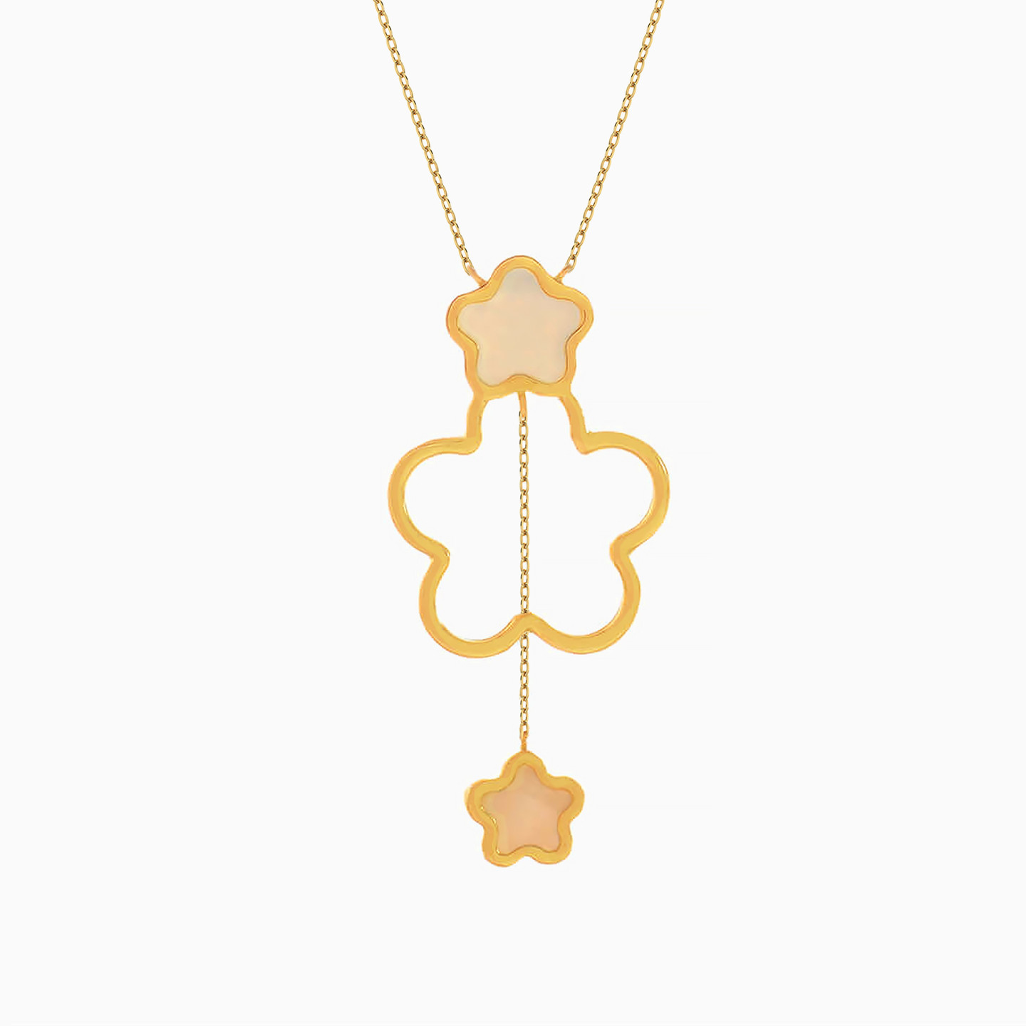 Flower Pearl Necklace in 18K Gold Flower Pearl Necklace in 18K Gold