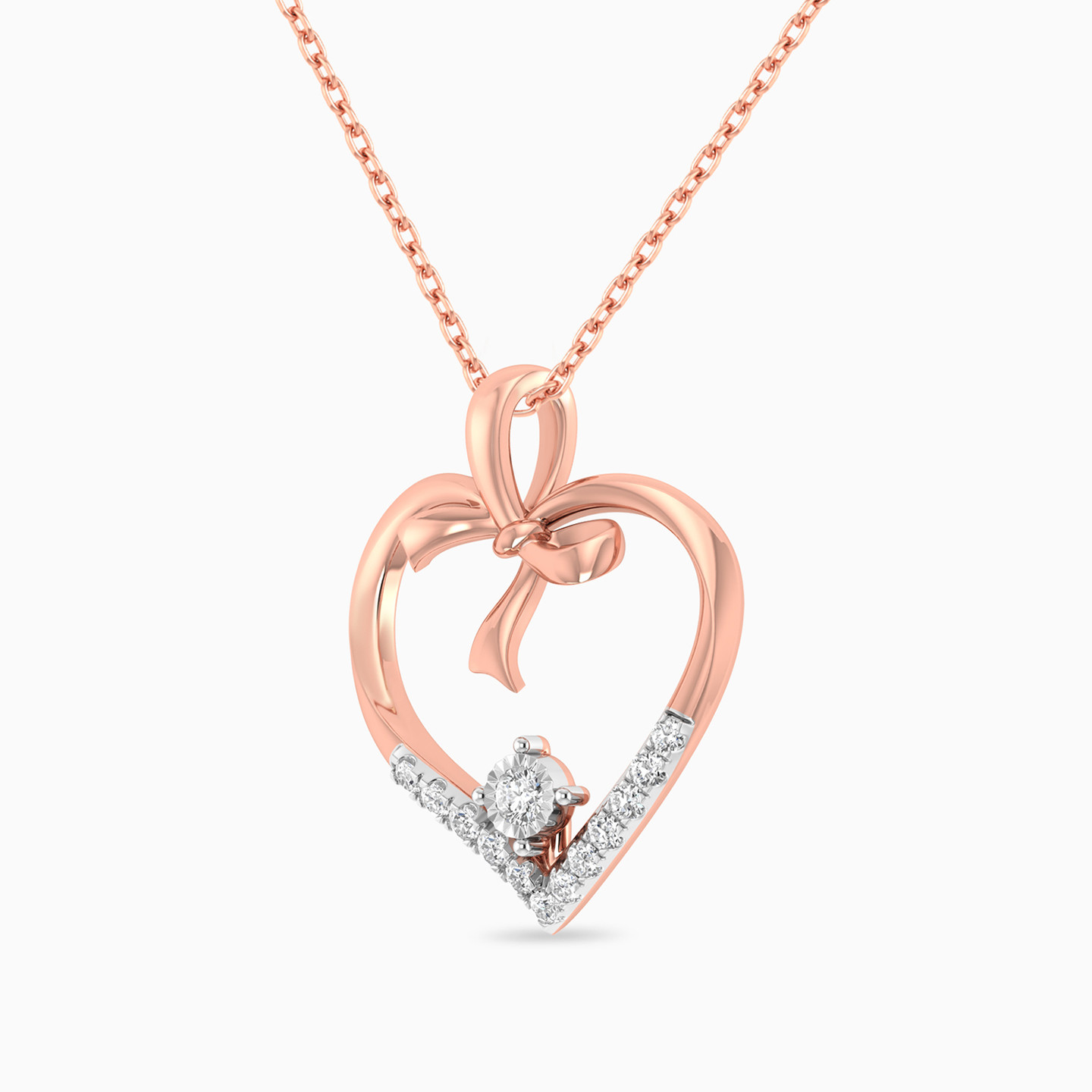 دلاية ذهب قلب عيار 18 قيراط مزينة بالألماس - 2 دلاية ذهب قلب عيار 18 قيراط مزينة بالألماس - 2