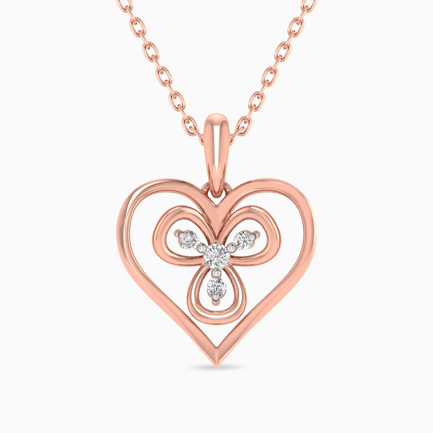 Heart Diamond Necklace in 18K Gold Heart Diamond Necklace in 18K Gold