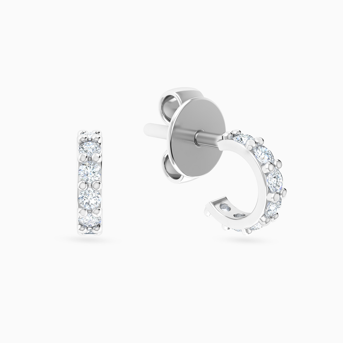 Circle Diamonds Stud Earrings in 18K Gold Circle Diamonds Stud Earrings in 18K Gold