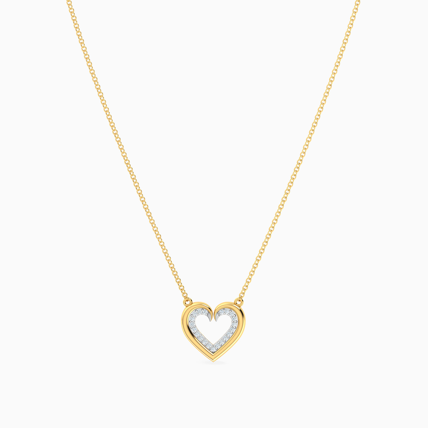 18K Gold Diamond Pendant Necklace - 3