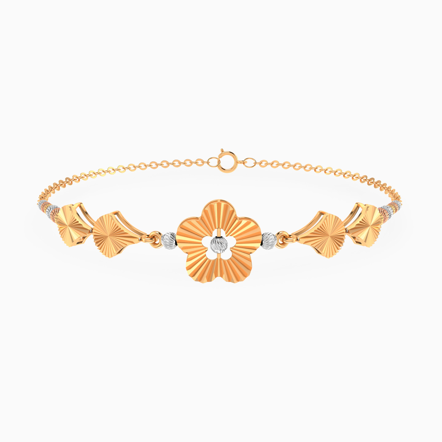 Floral Jewelry Set in 21K Gold (4 Pieces) - 3 Floral Jewelry Set in 21K Gold (4 Pieces) - 3