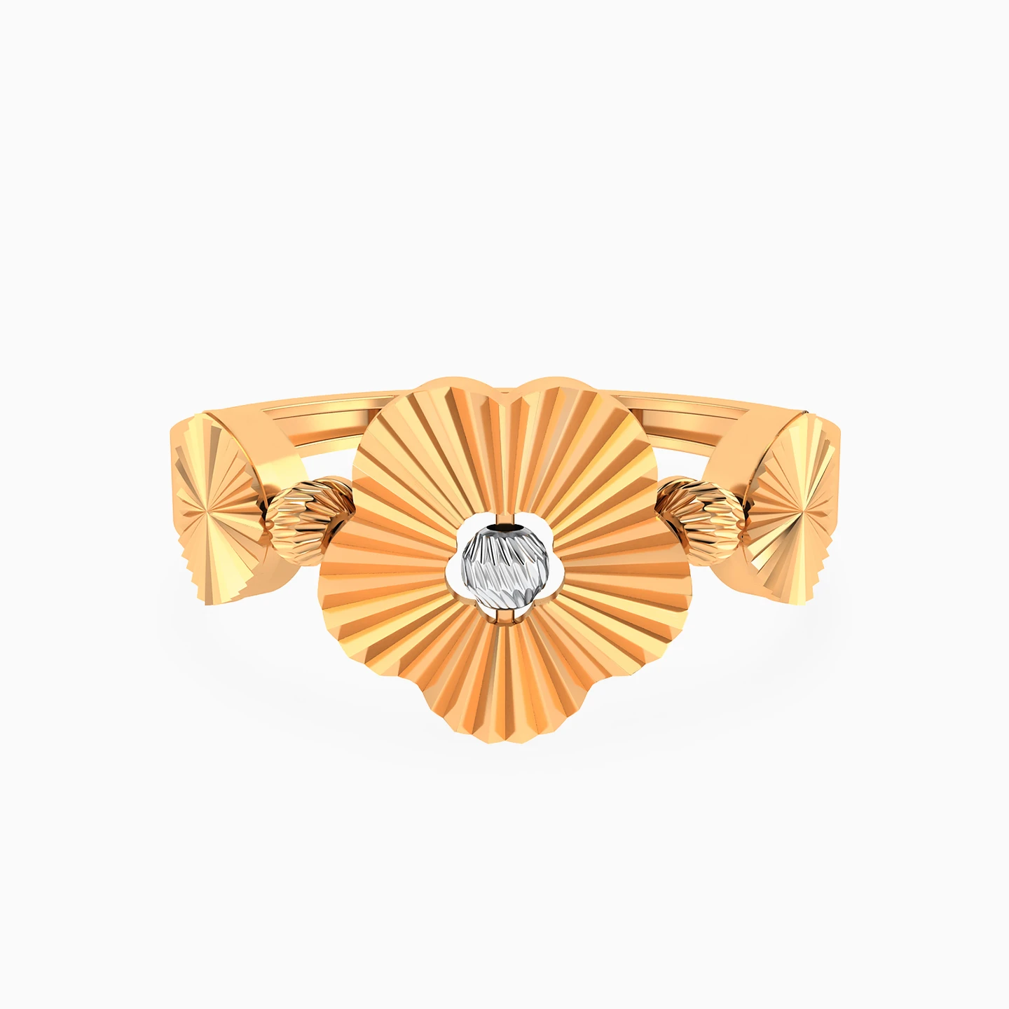 Floral Jewelry Set in 21K Gold (4 Pieces) - 5 Floral Jewelry Set in 21K Gold (4 Pieces) - 5