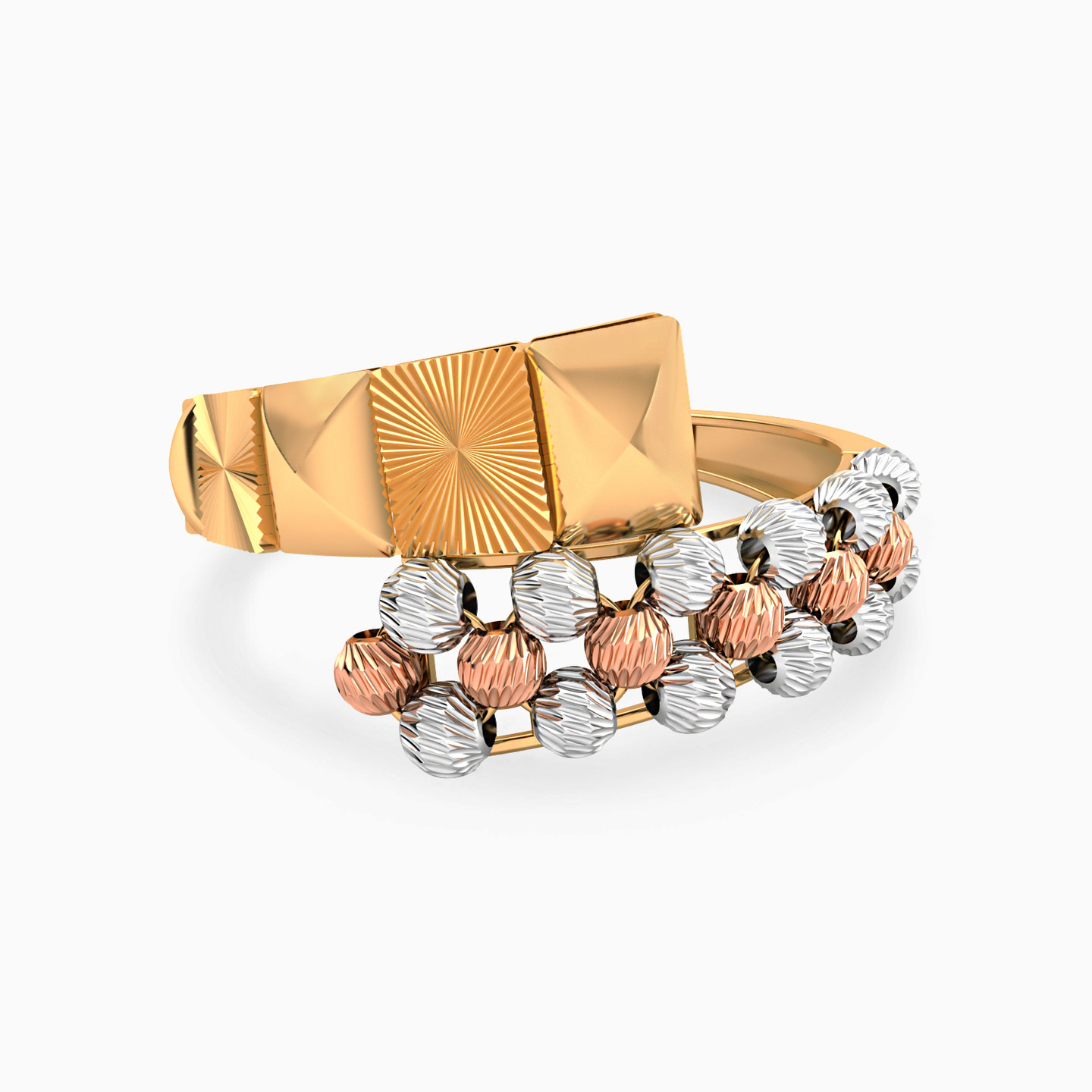 Multi-shaped Ring in 21K Gold Multi-shaped Ring in 21K Gold