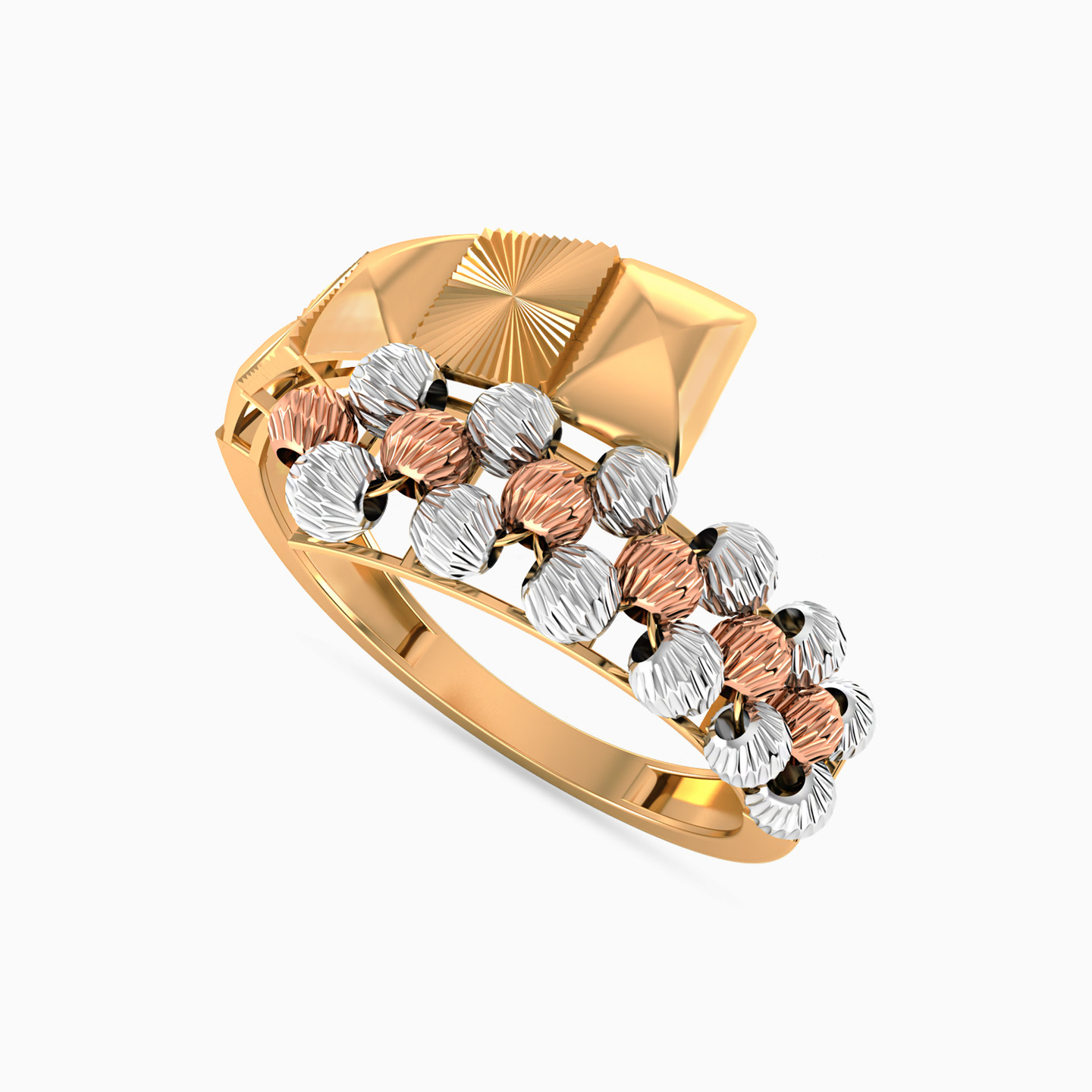 Multi-shaped Ring in 21K Gold - 3 Multi-shaped Ring in 21K Gold - 3