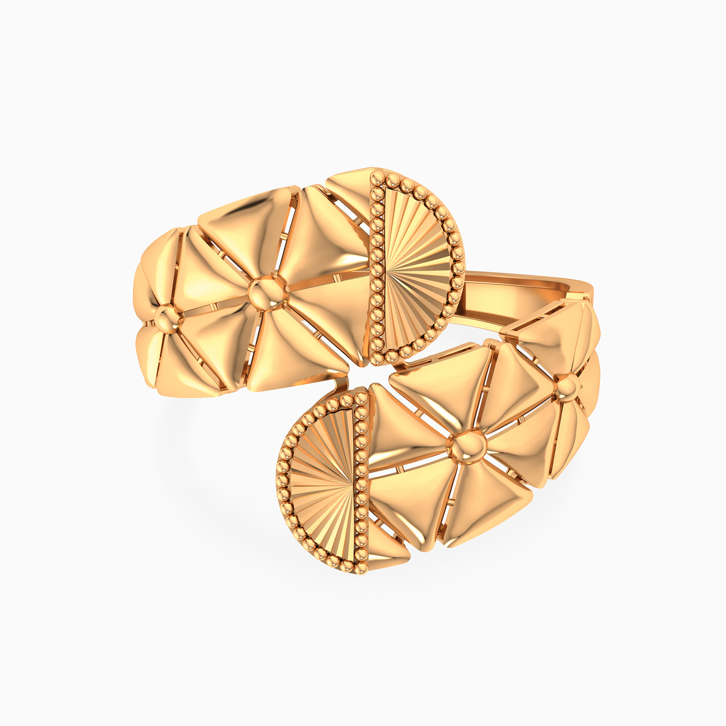 Multi-shaped Ring in 21K Gold Multi-shaped Ring in 21K Gold