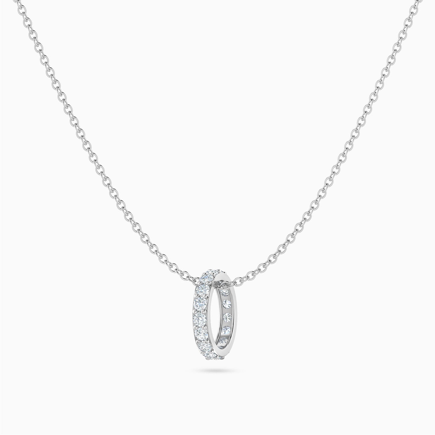 18K Gold Diamond Pendant Necklace